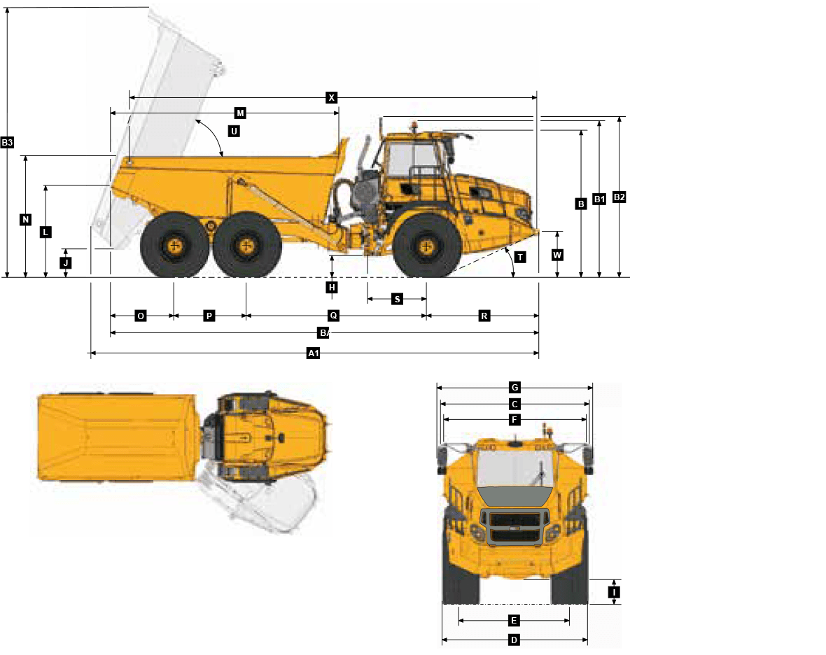 Bell B25E Dimensions Sheet