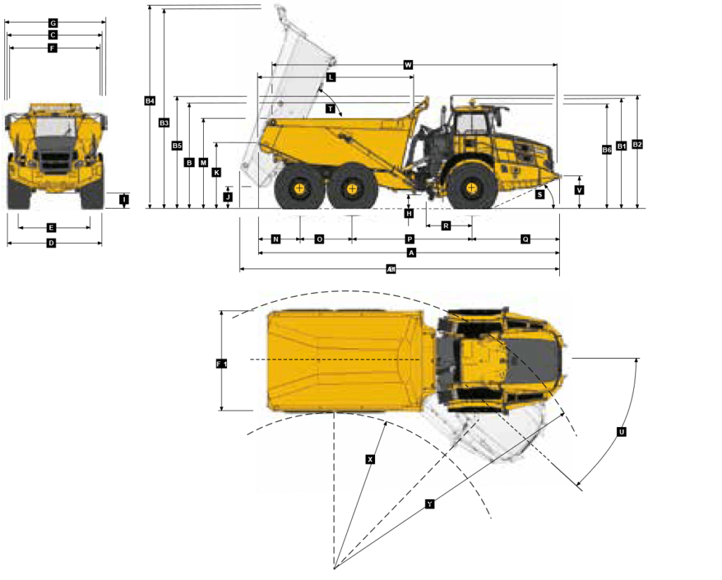 bell b45e dimensions chart