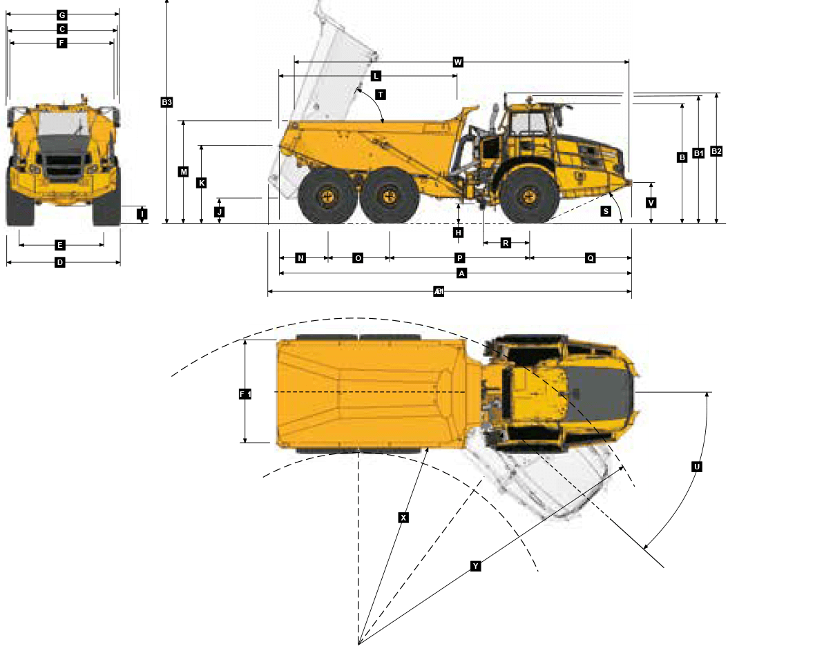 bell b45e dimensions chart