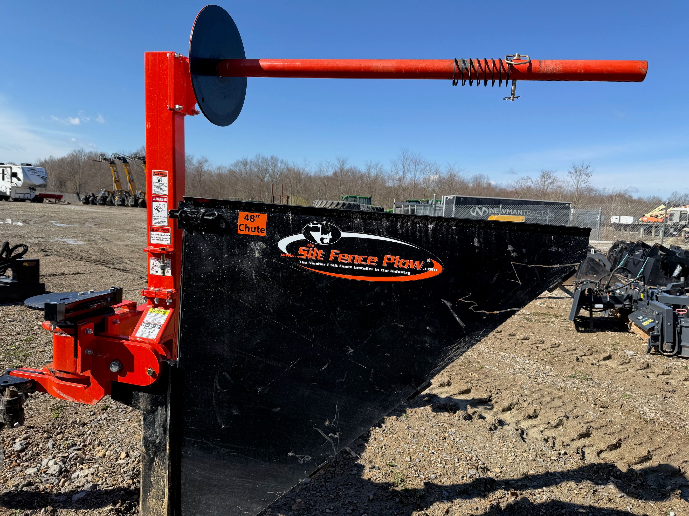 48" PUSH PULL SILT FENCE PLOW FOR SKID STEER Photo 4 Thumbnail