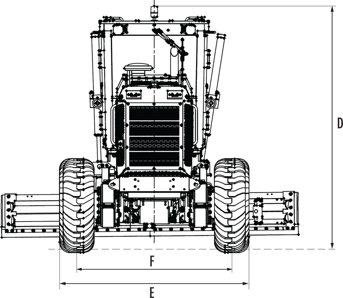 sany-smg200-motor-grader-overall-dimensions-chart