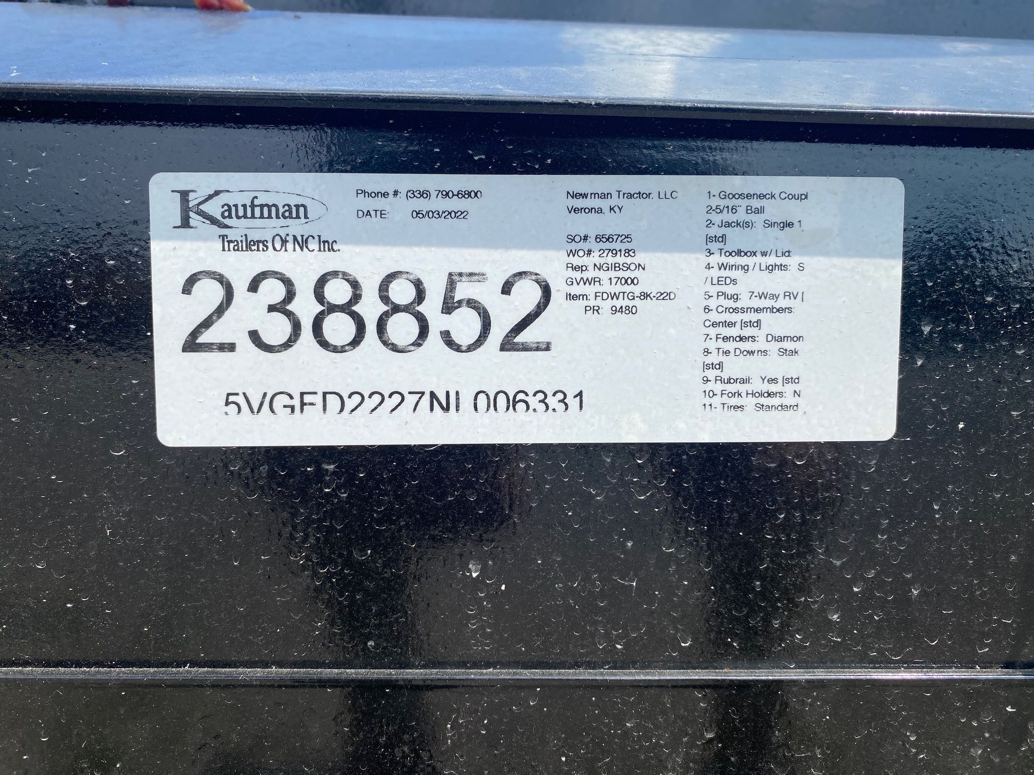 22' TILT GOOSENECK TRAILER Photo 5 Thumbnail