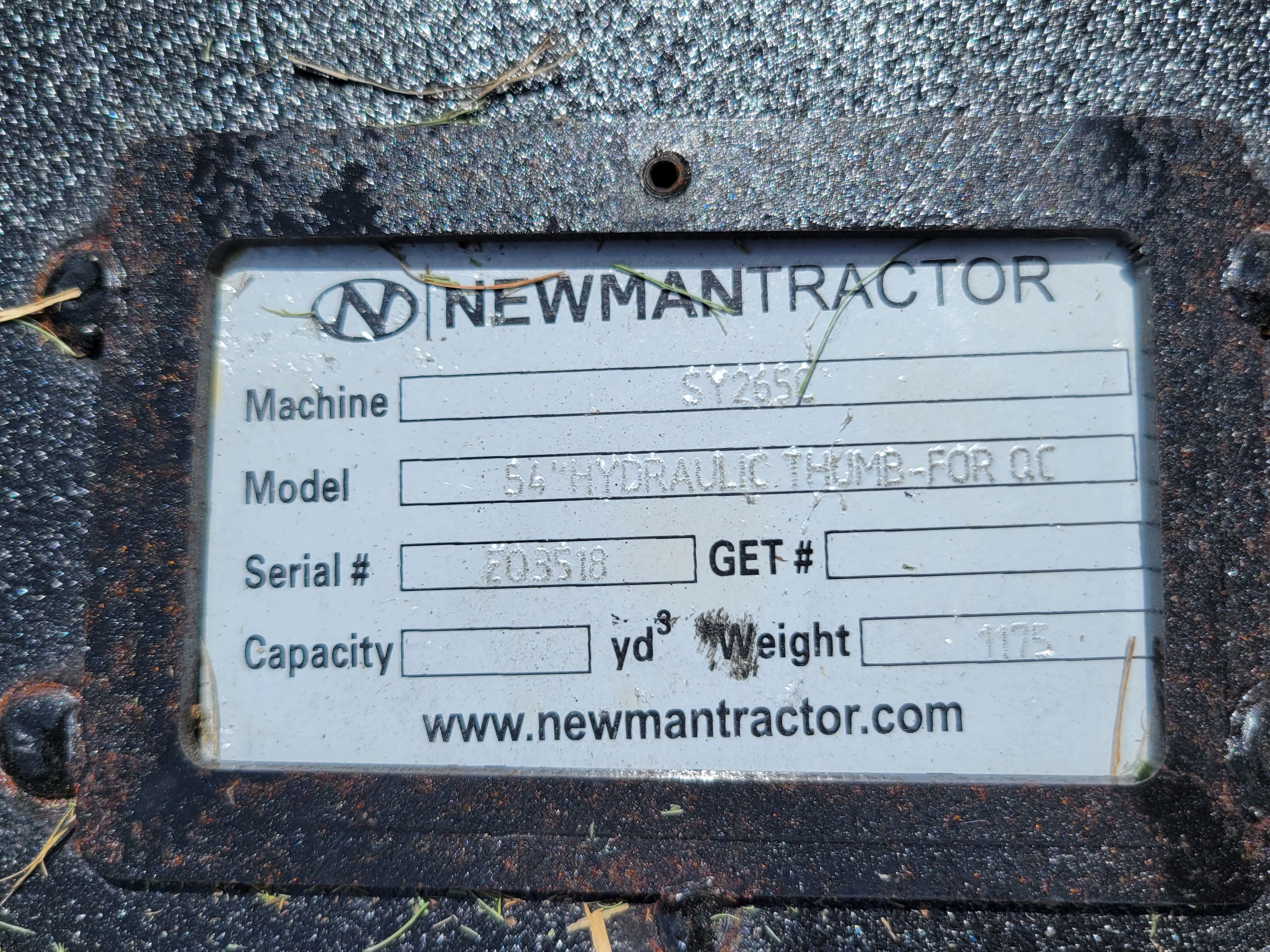 THUMB FOR SY265C (FOR USE W/ QUICK COUPLER) Photo 2 Thumbnail