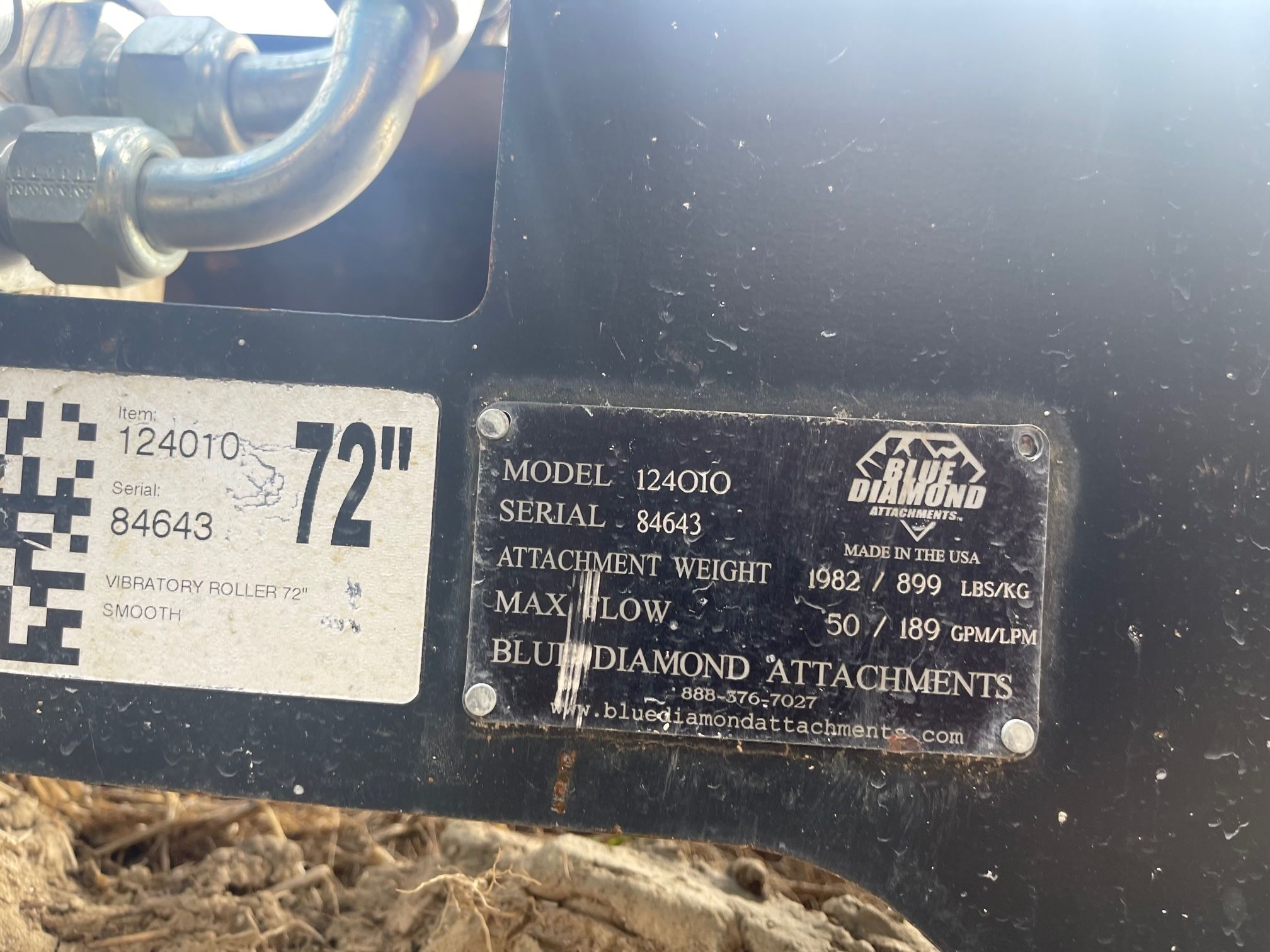 2020 BLUE DIAMOND 72" SMOOTH VIBRATORY ROLLER-SS Photo 5 Thumbnail