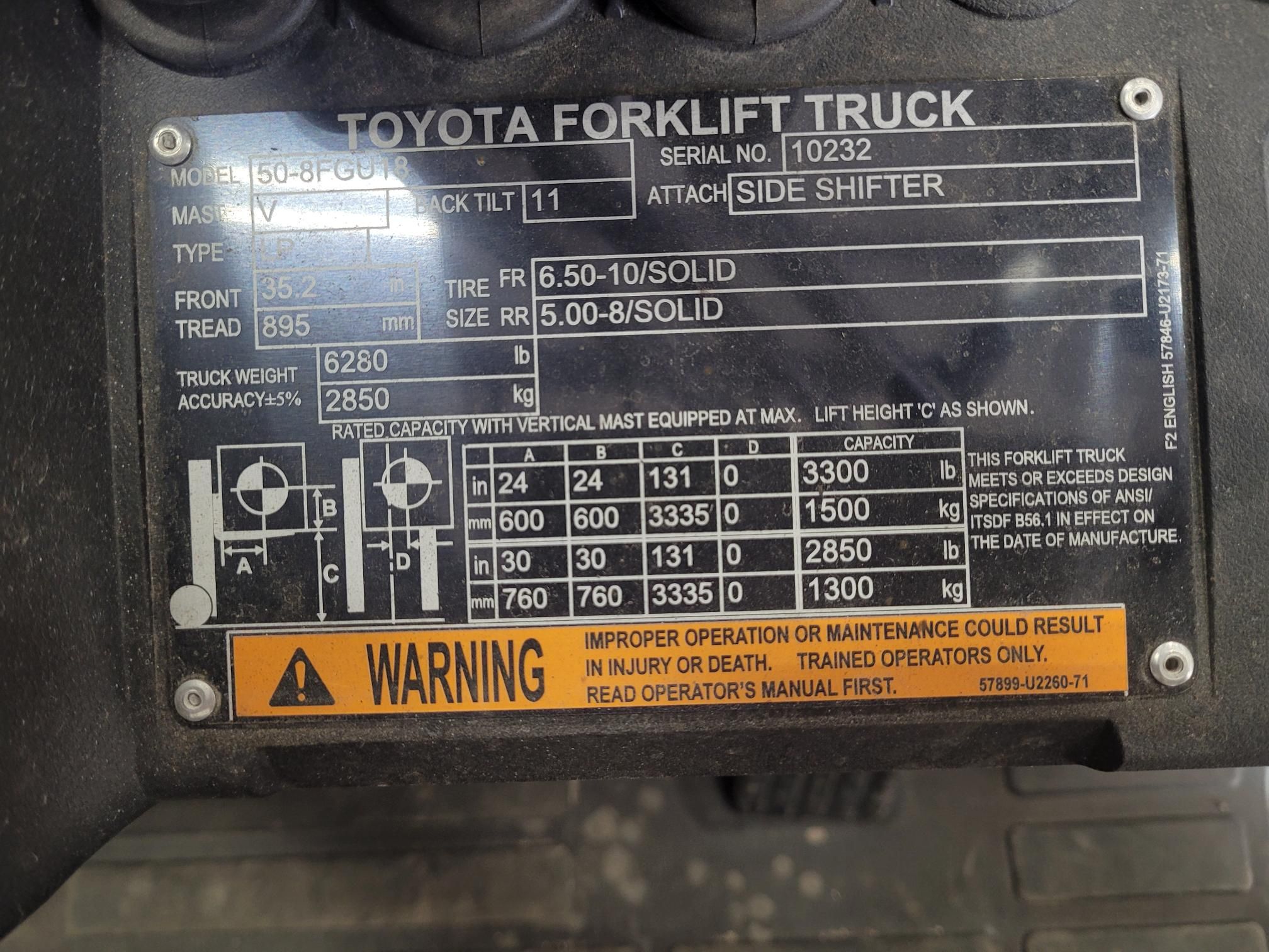 2022 TOYOTA 50-8FGU18 Photo 8 Thumbnail