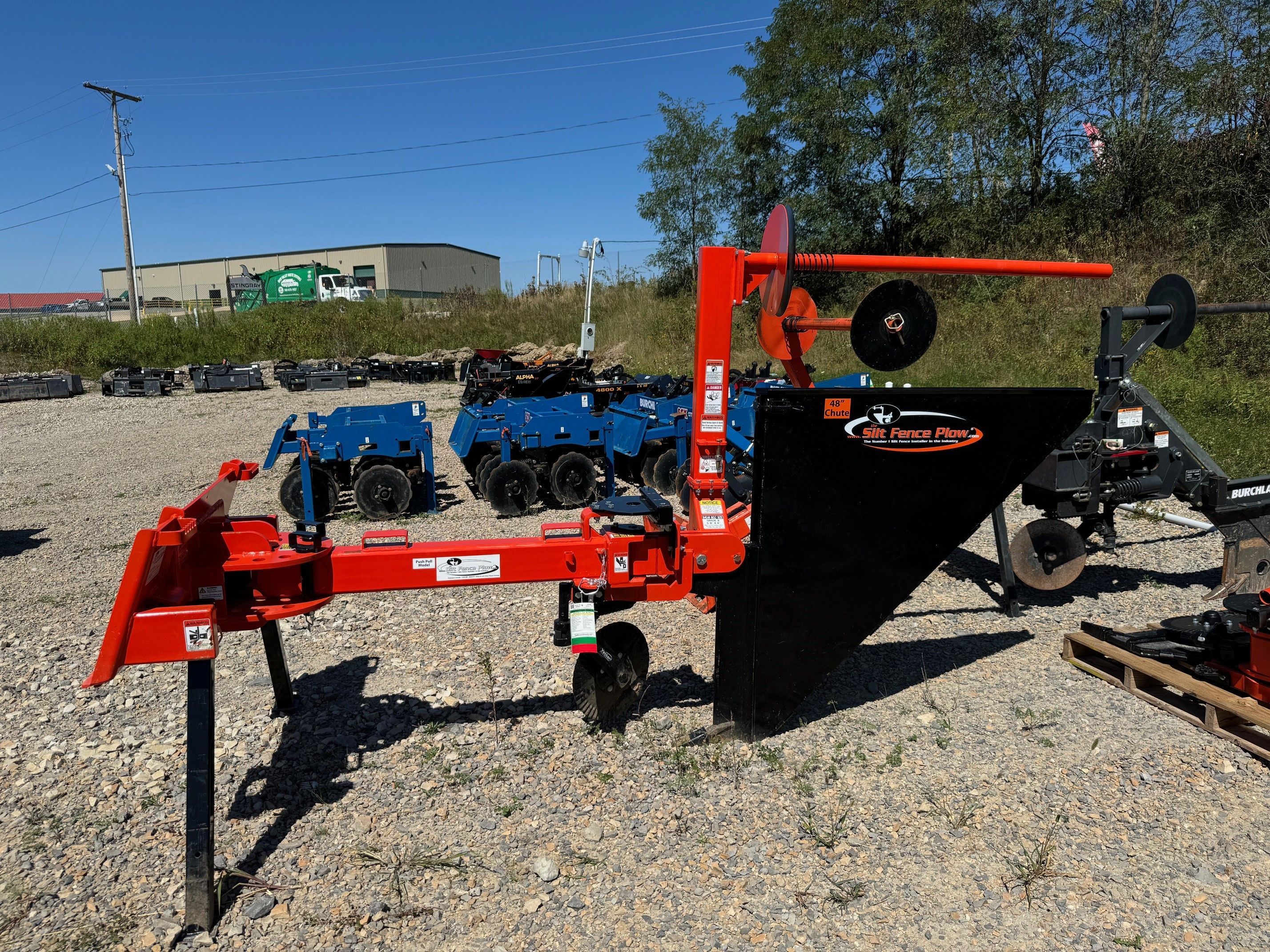 48" PUSH PULL SILT FENCE PLOW FOR SKID STEER Photo 2 Thumbnail