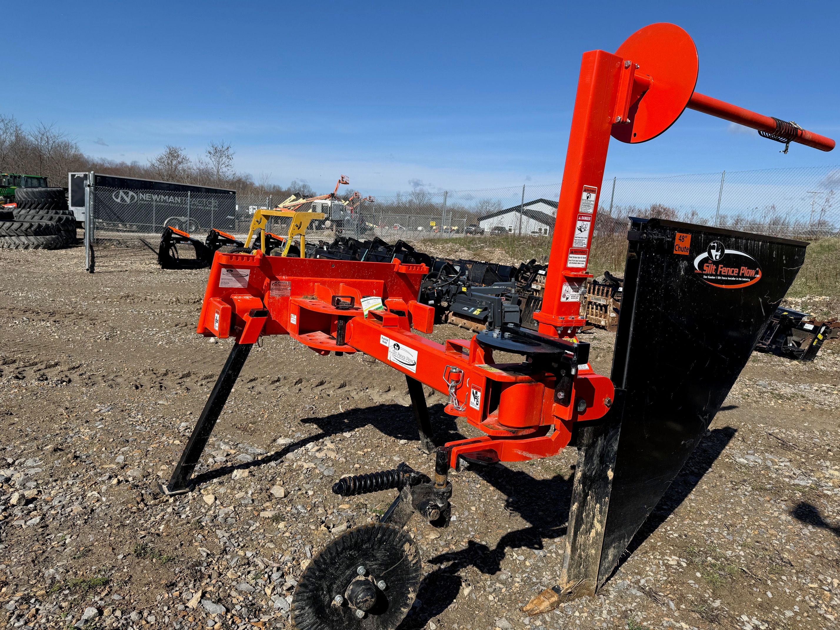 48" PUSH PULL SILT FENCE PLOW FOR SKID STEER Photo 3 Thumbnail