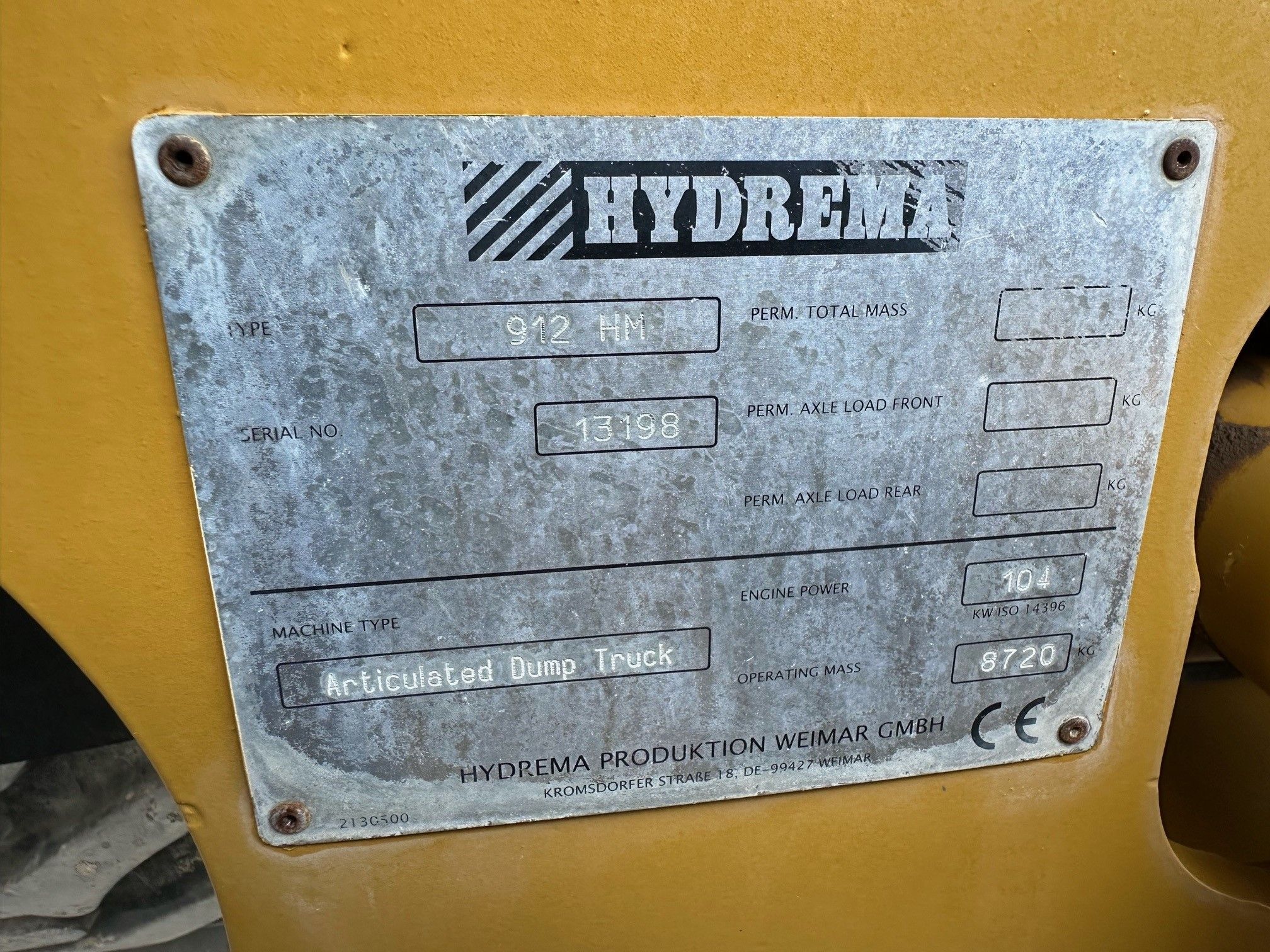 2018 HYDREMA 912HM Photo 12 Thumbnail
