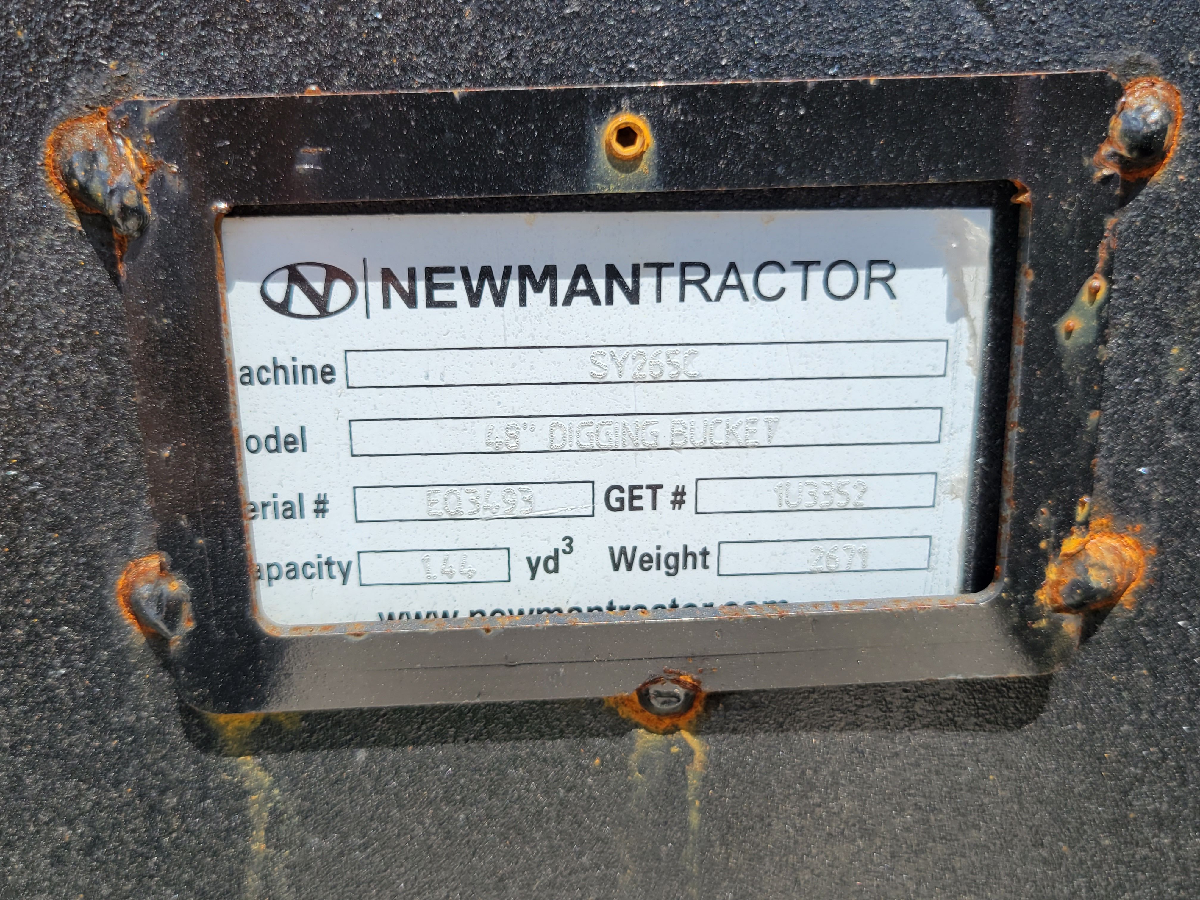 48" BUCKET FOR SY265C Photo 4 Thumbnail