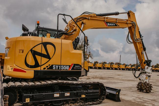 SANY machines on the lot