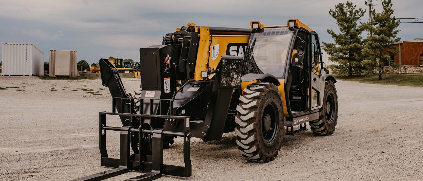 SANY telehandler with fork attachment