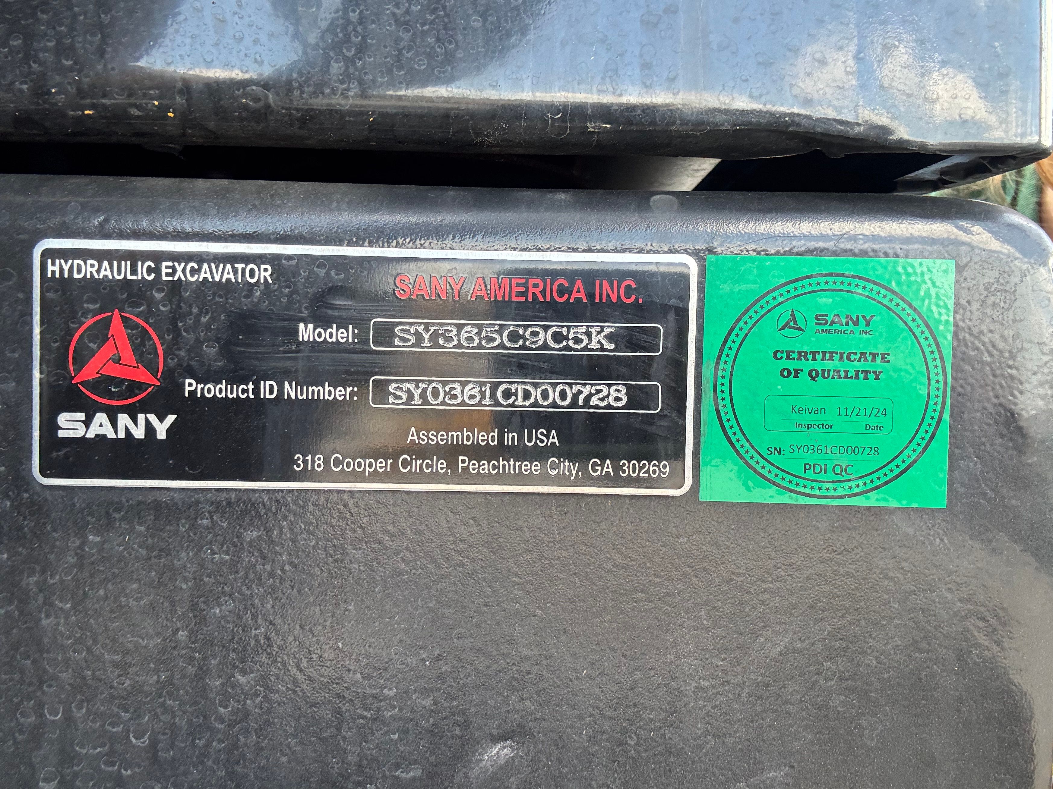 2025 SANY SY365C Photo 1 Thumbnail