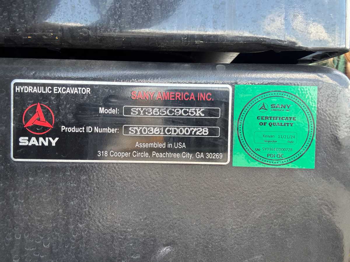 2025 SANY SY365C Photo 1