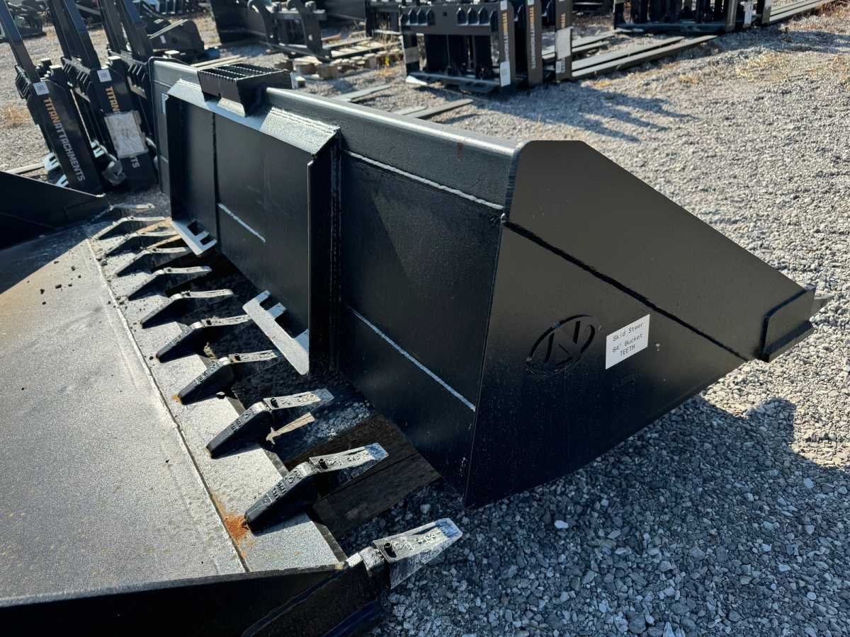 84" SKID STEER BUCKET WITH TEETH Photo 1