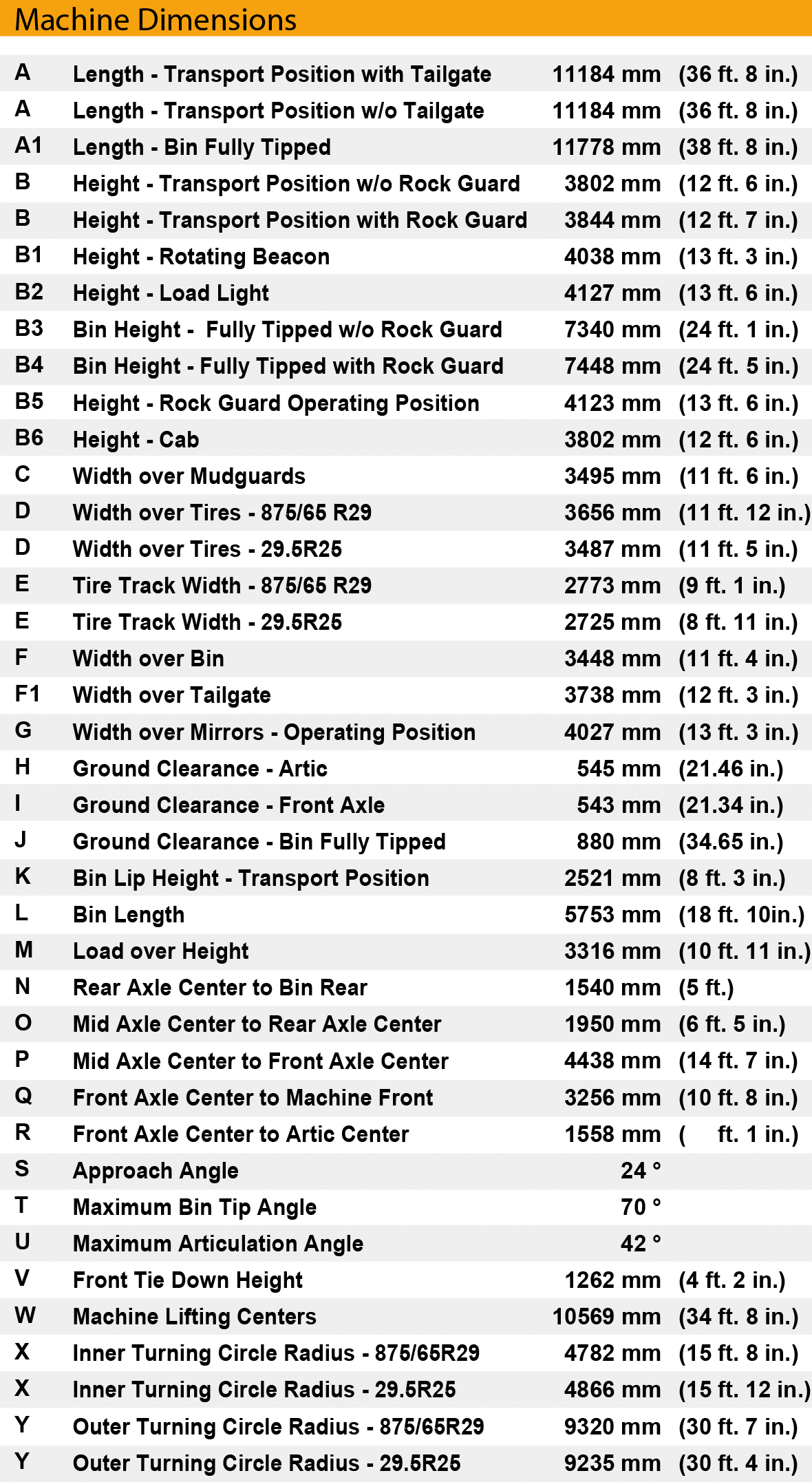 bell b45e dimensions chart