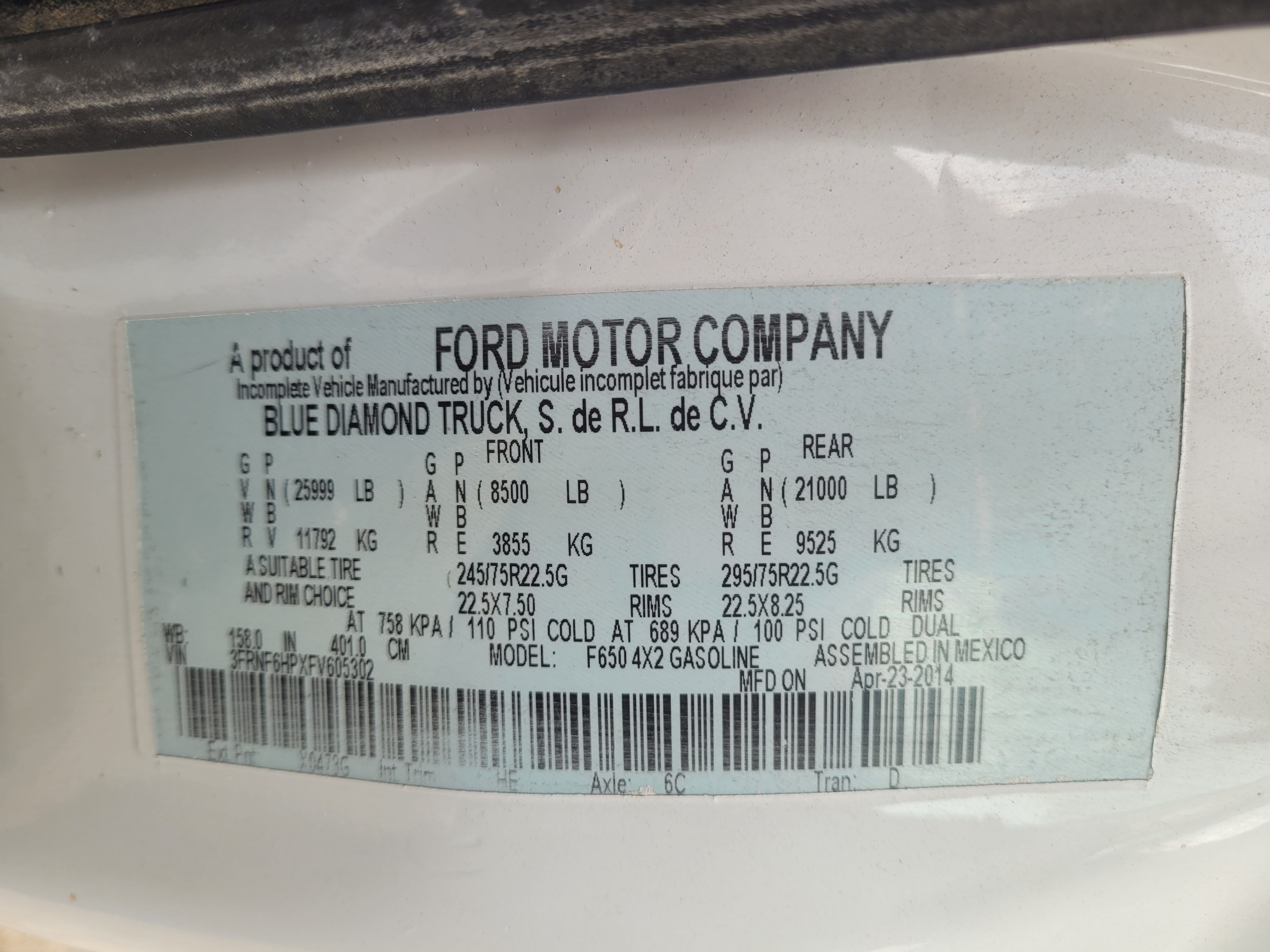 2015 FORD F650 Photo 10 Thumbnail