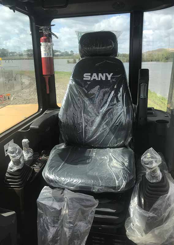 interior of a sany sy60C excavator