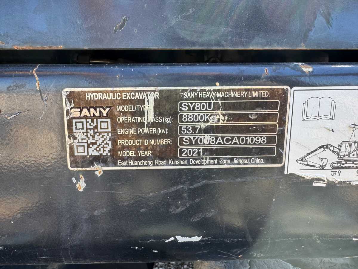 2021 SANY SY80U Photo 1