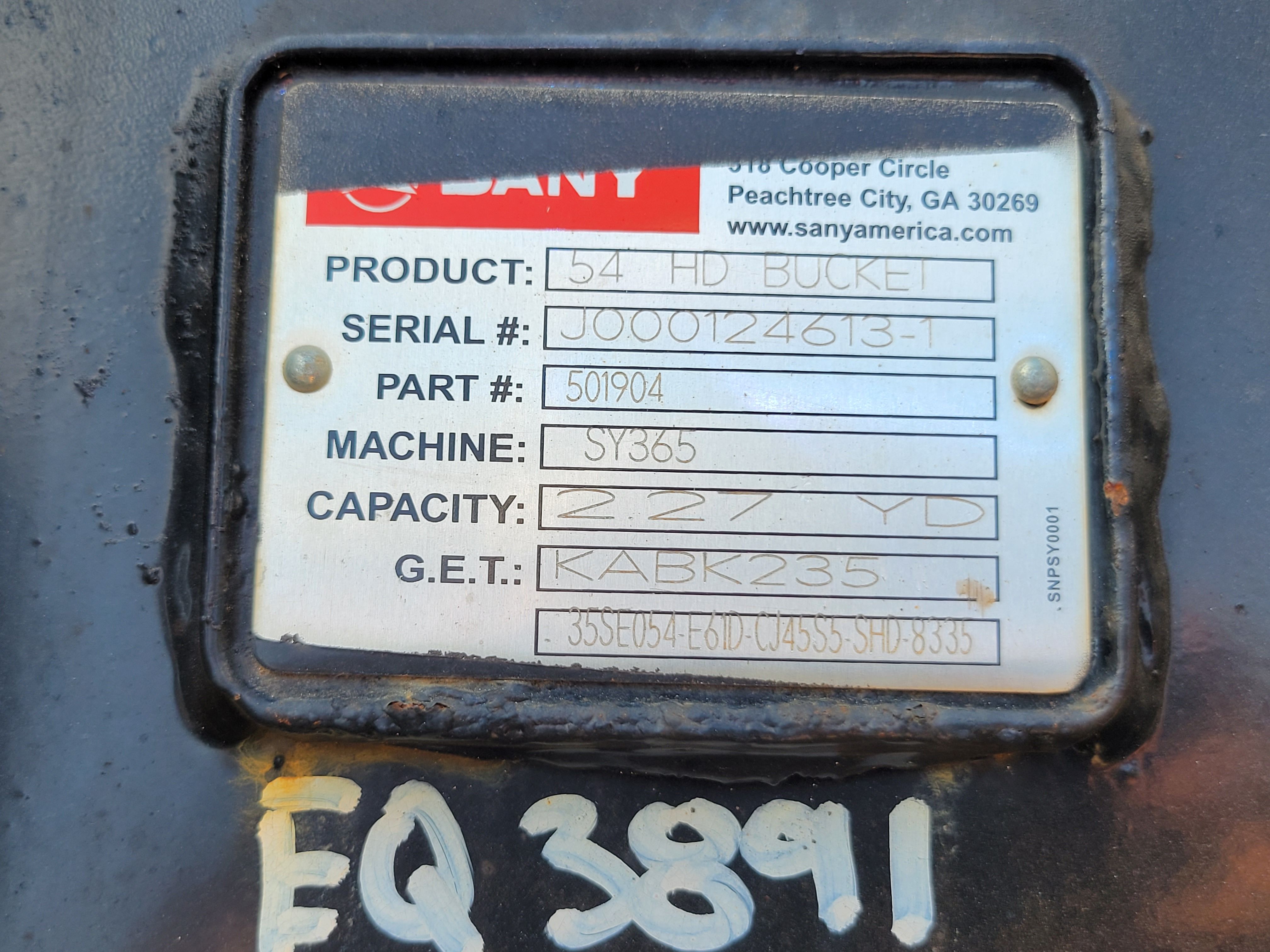 54" BUCKET FOR SY365C Photo 4 Thumbnail