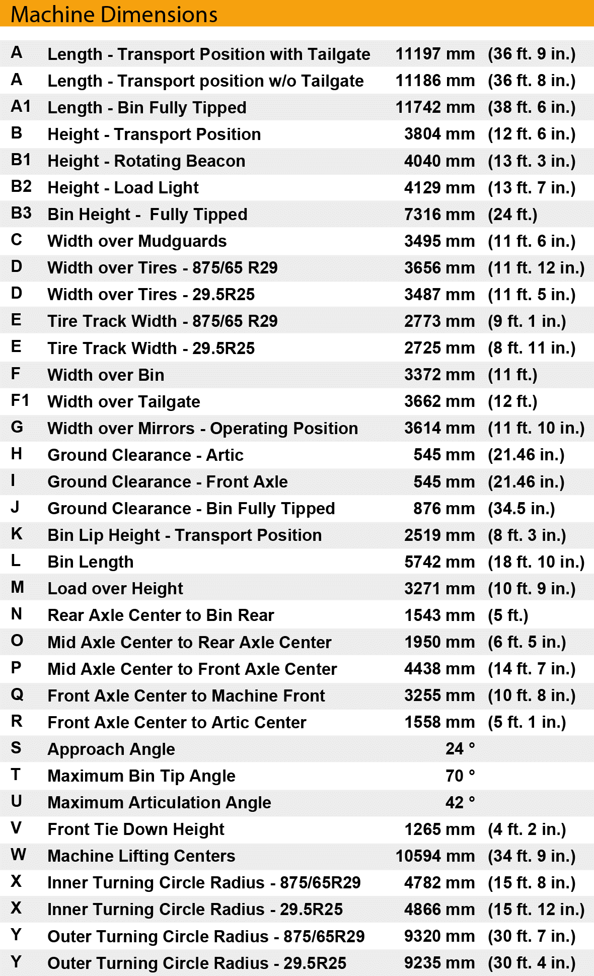 bell b45e dimensions chart