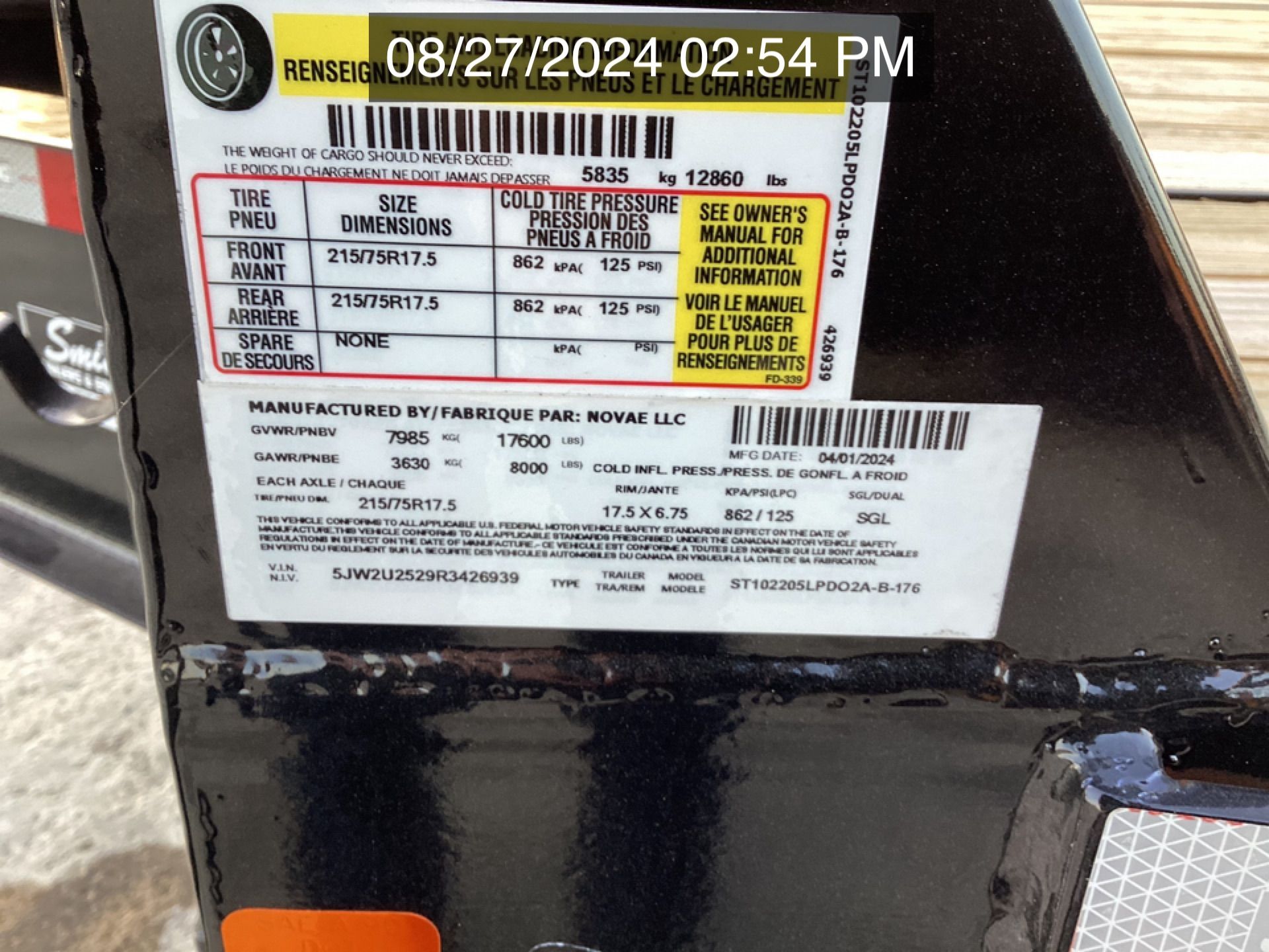 2024 SURE-TRAC 20' FLAT DECKOVER TRAILER Photo 2 Thumbnail