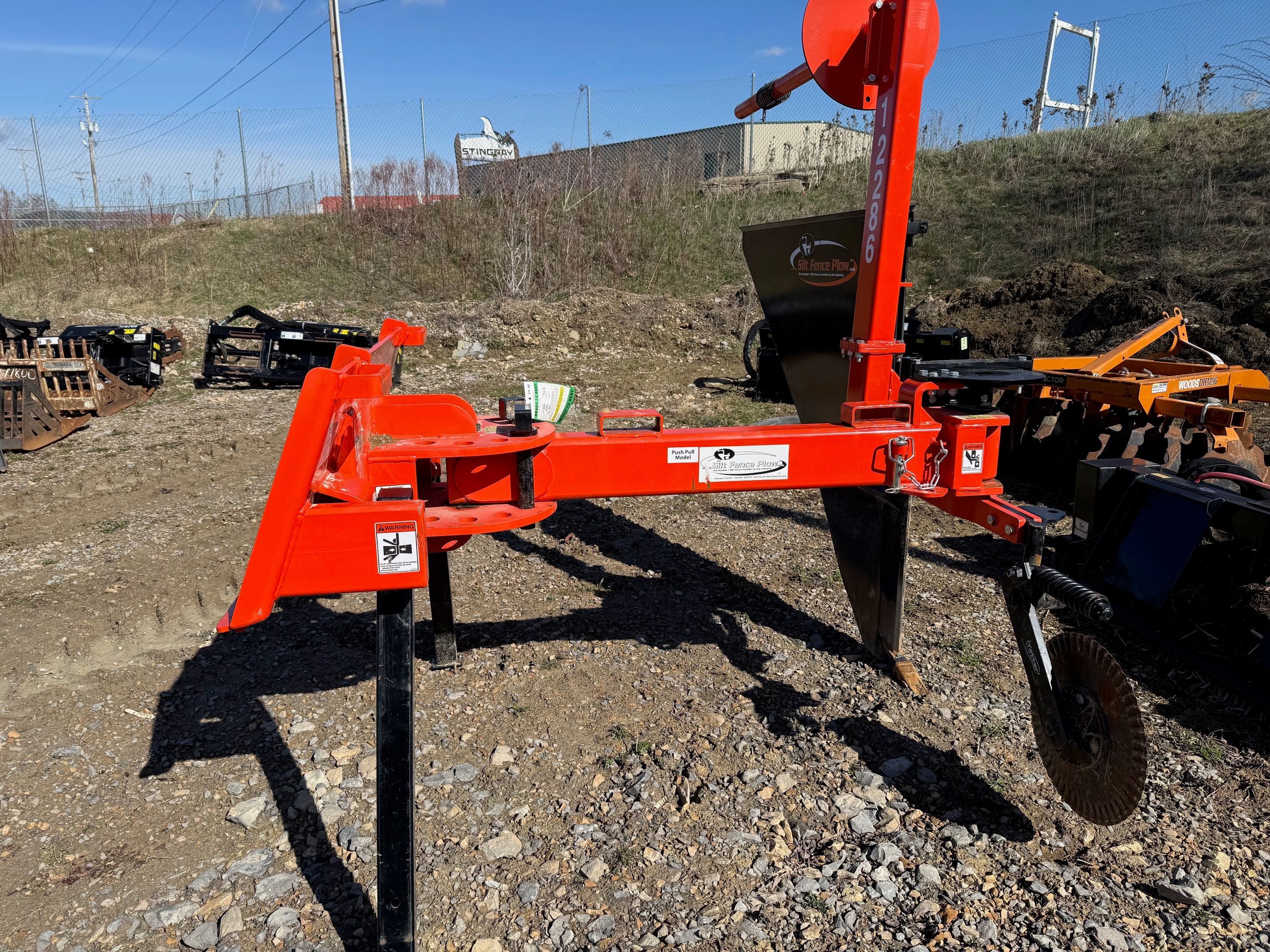 48" PUSH PULL SILT FENCE PLOW FOR SKID STEER Photo 2 Thumbnail