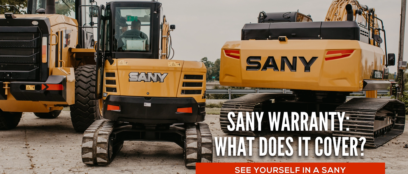 Three pieces of SANY heavy equipment
