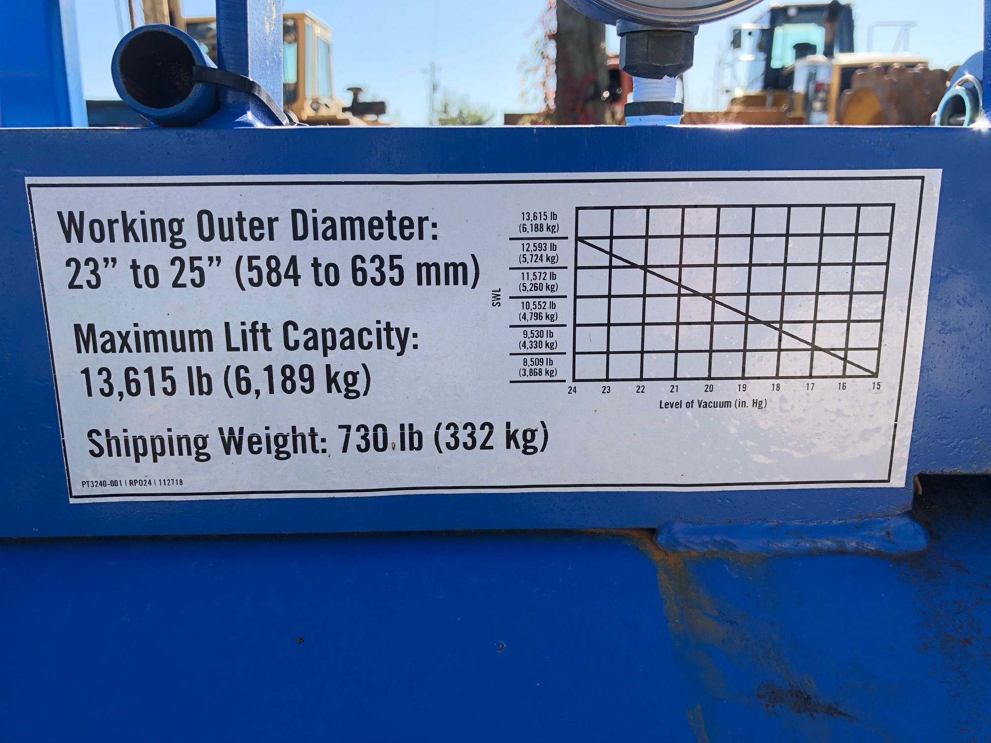 2019 VACUWORX RC12 VACUUM LIFTER FOR CAT 336 Photo 6 Thumbnail