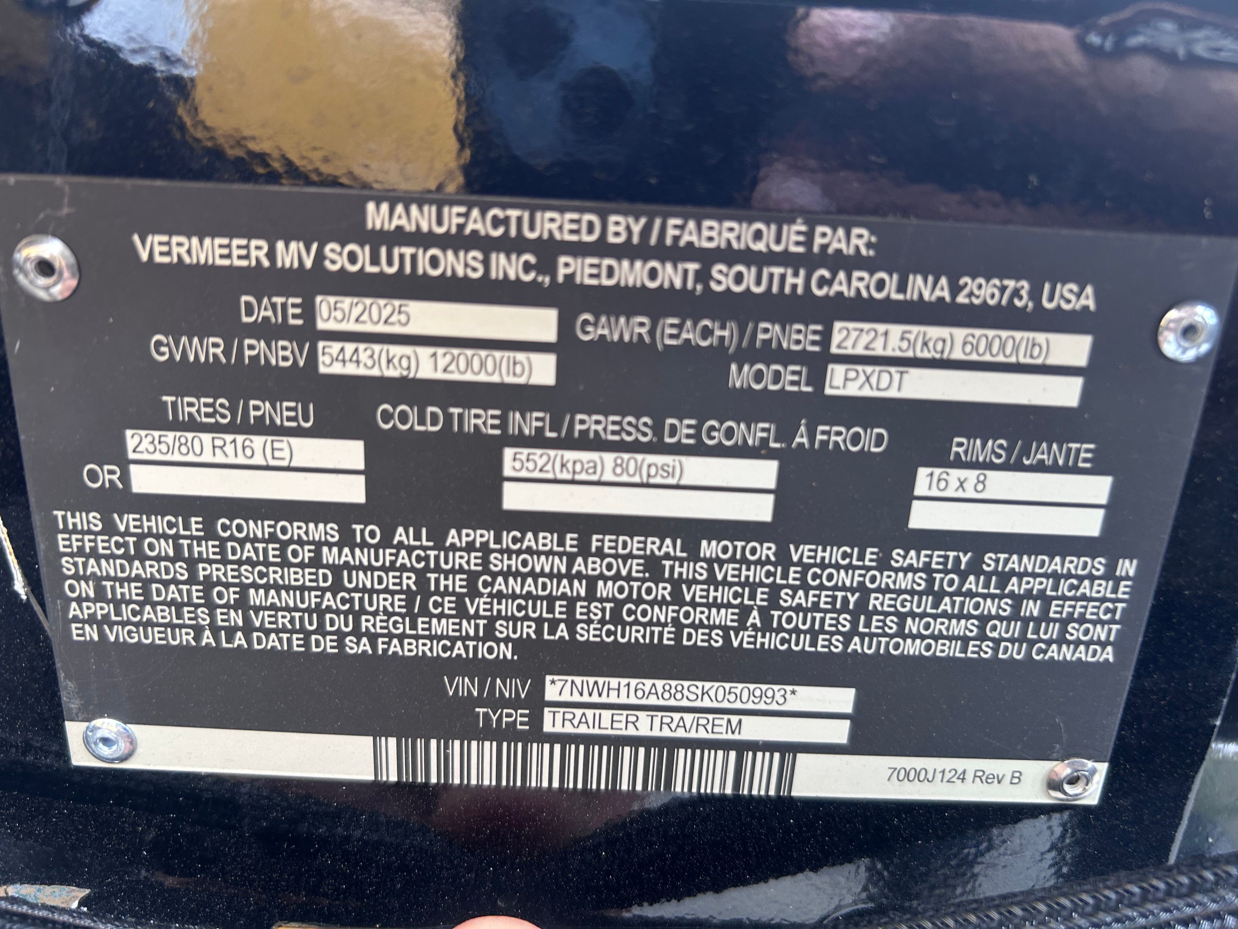 VERMEER LP573XDT T/A VAC TRAILER Photo 7 Thumbnail