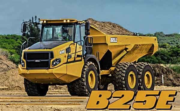 Bell B25E Articulated Dump Truck on a job site working