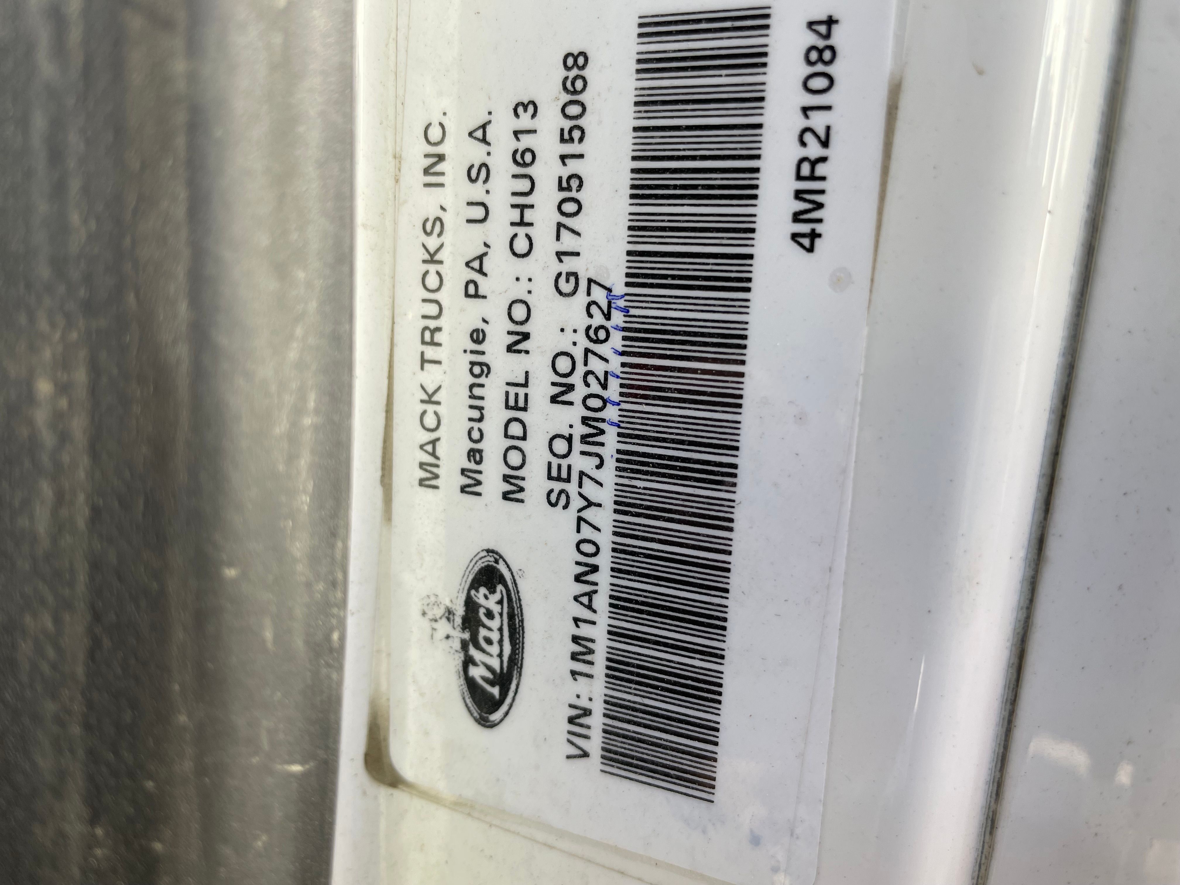 2018 MACK CHU613 Photo 9 Thumbnail