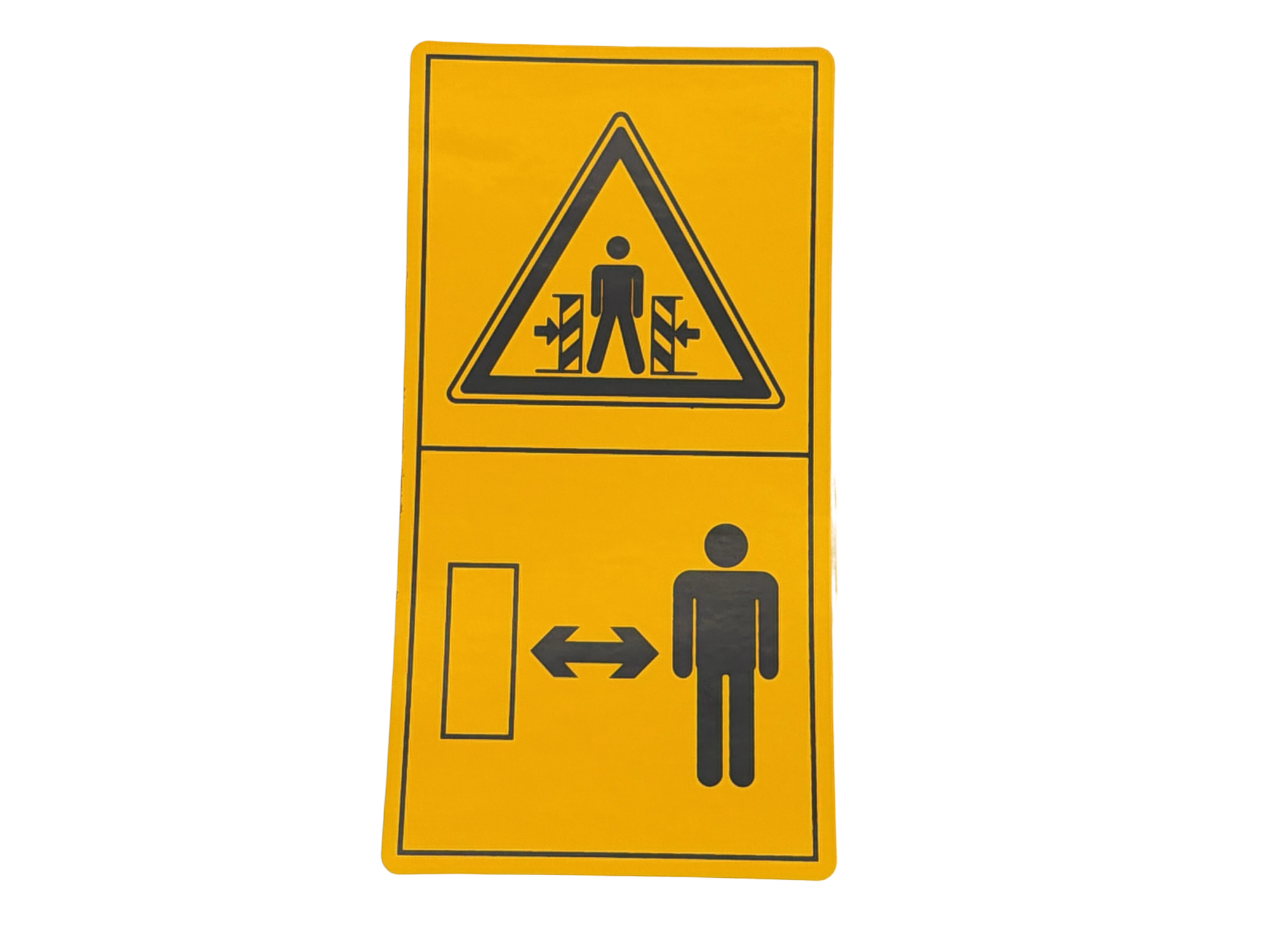 ANTI-CLAMPING CAUTION PLATE