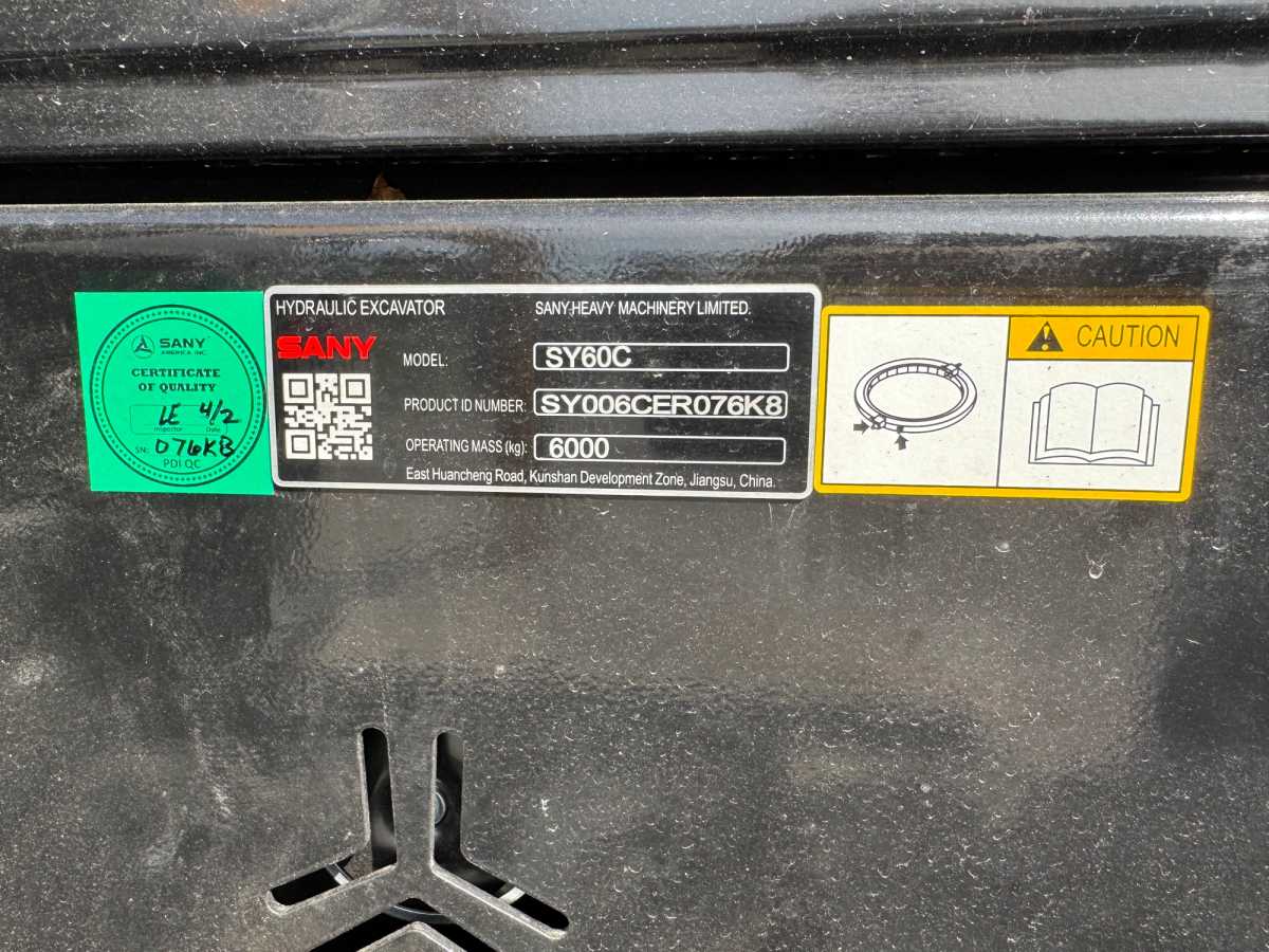 2025 SANY SY60C Photo 1