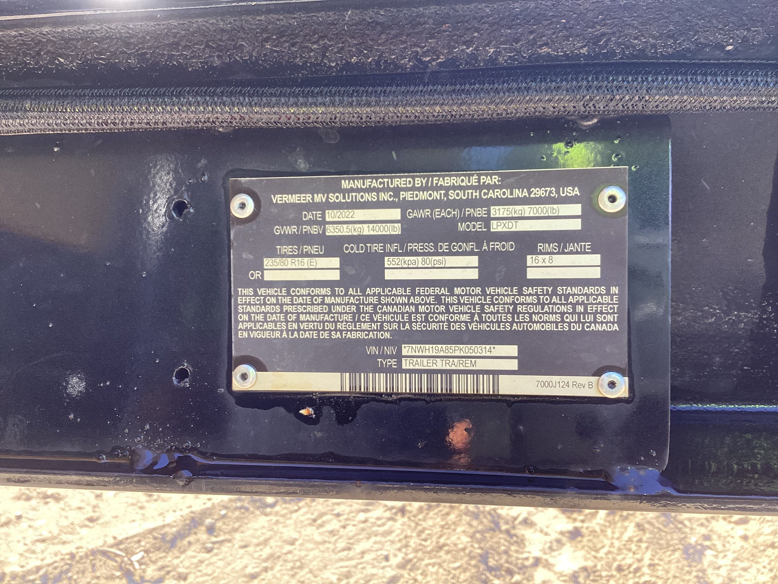 2023 VERMEER LP873XDT T/A VAC TRAILER Photo 8 Thumbnail