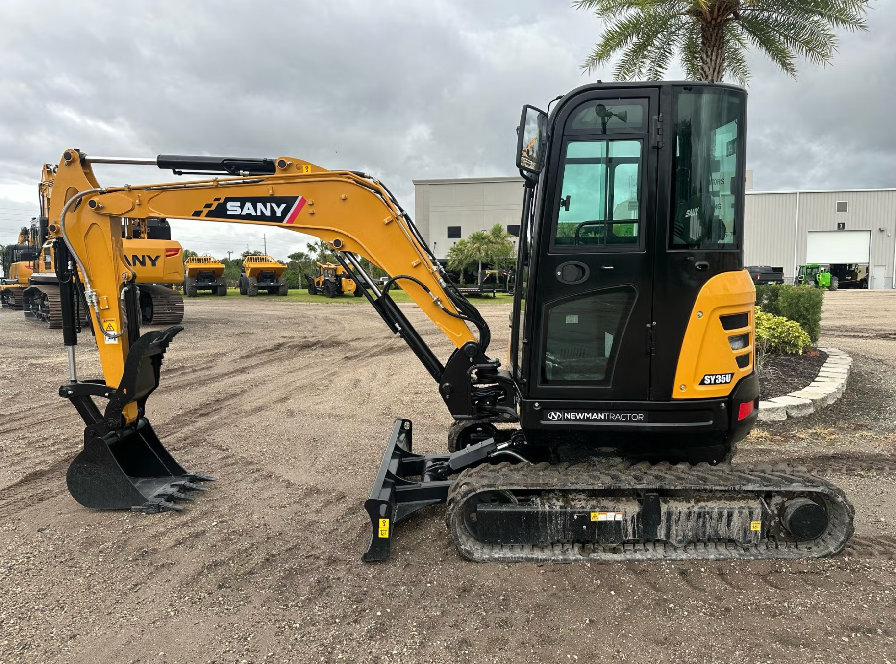 SANY mini excavator SY35U in a lot