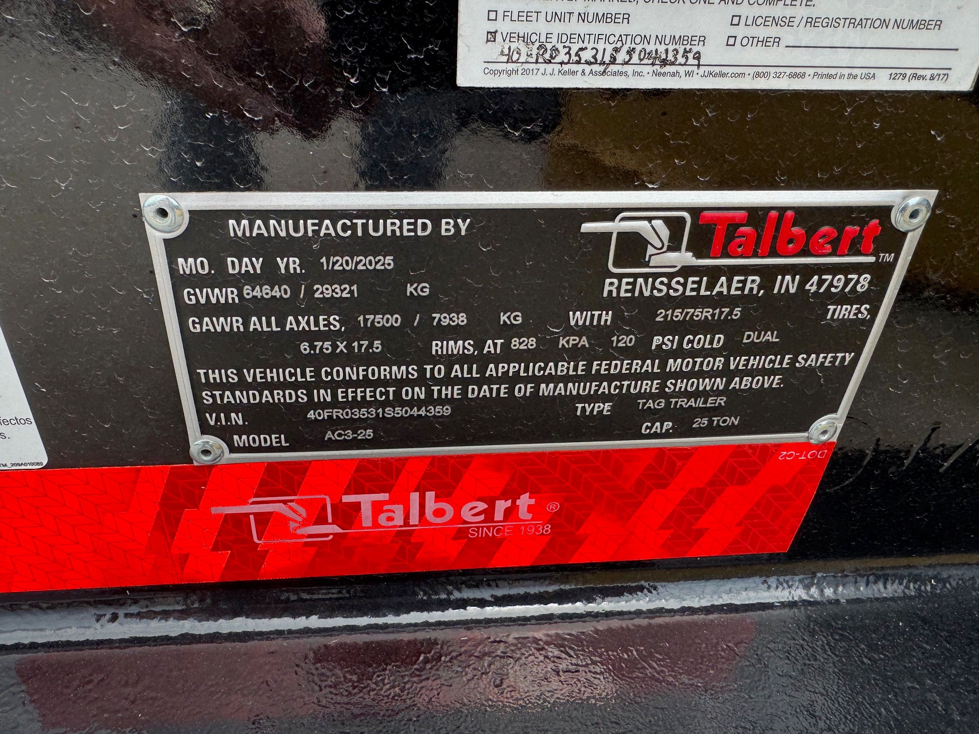 TALBERT 25 TON TAG TRAILER Photo 3 Thumbnail