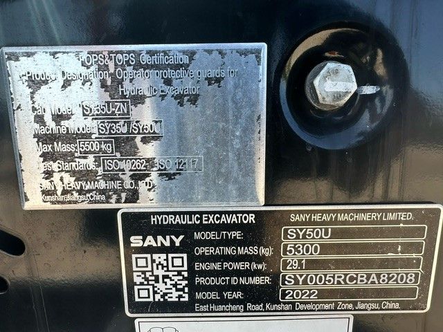 2022 SANY SY50U Photo 9 Thumbnail
