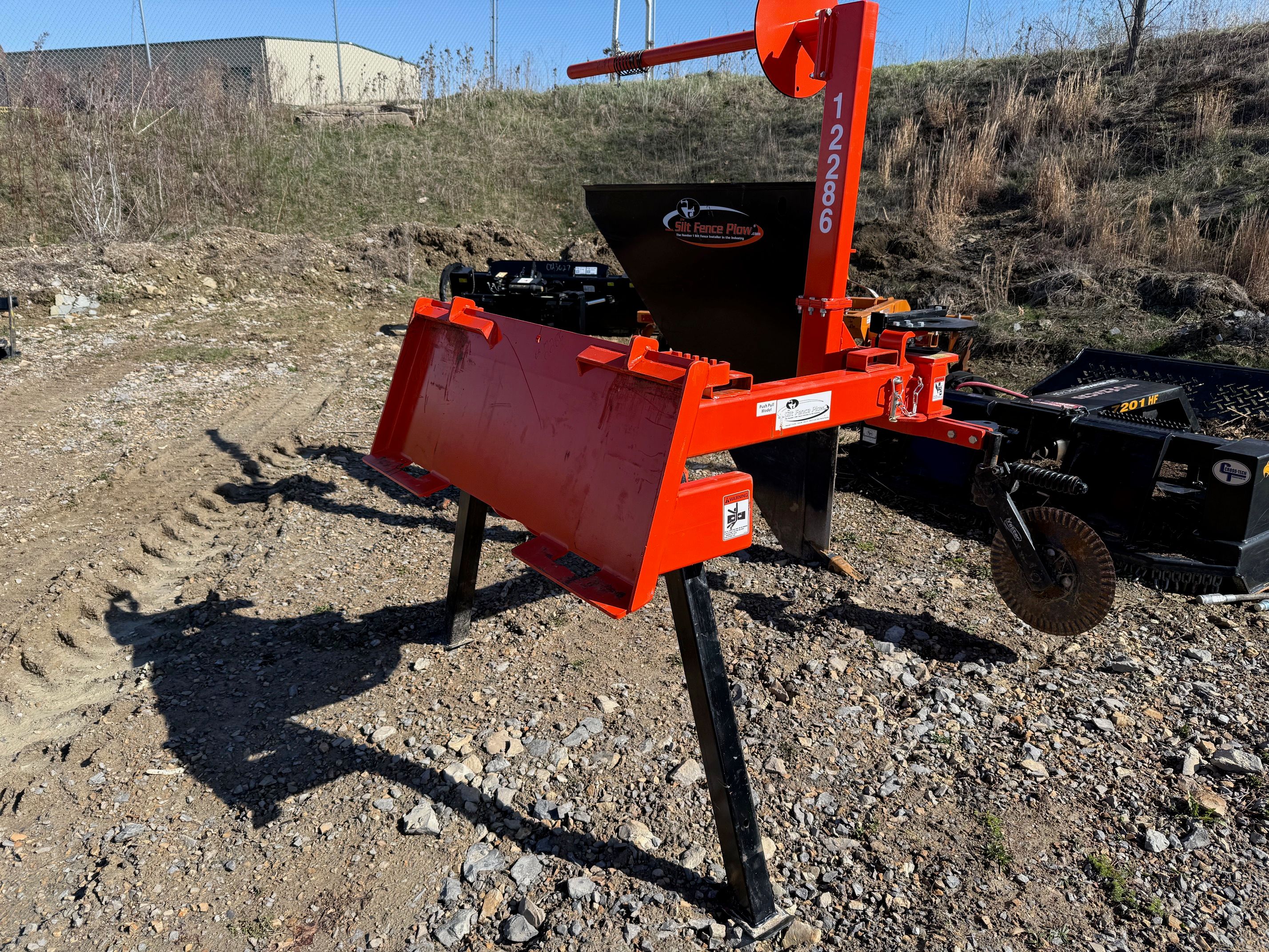 48" PUSH PULL SILT FENCE PLOW FOR SKID STEER Photo 1 Thumbnail