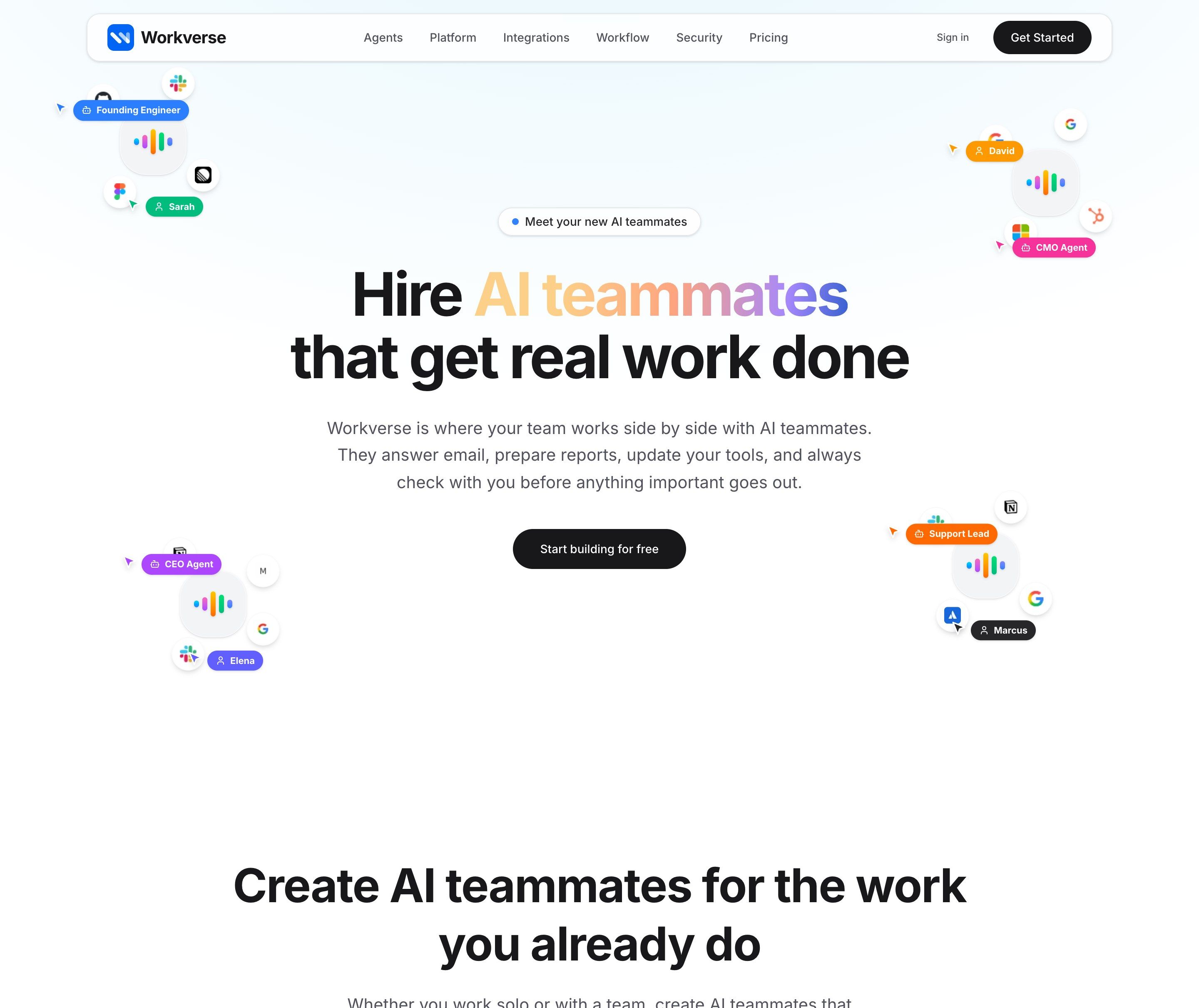 Workverse home page
