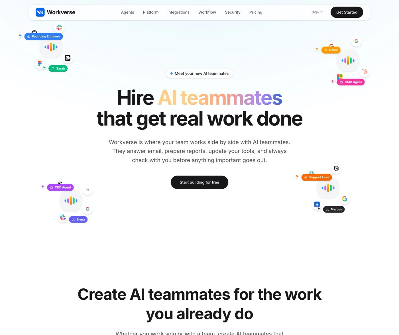 Workverse home page