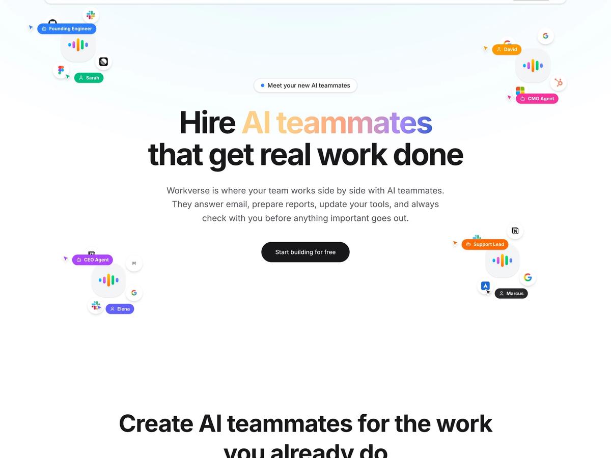 Workverse home page