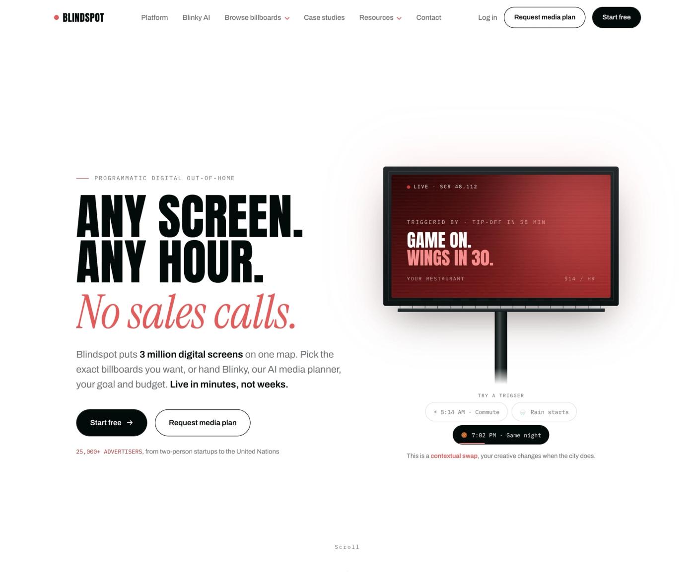 Blindspot home page
