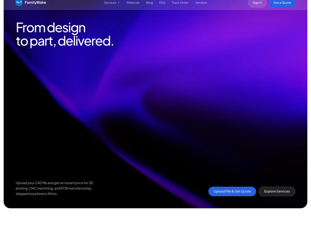 FamilyMake home page