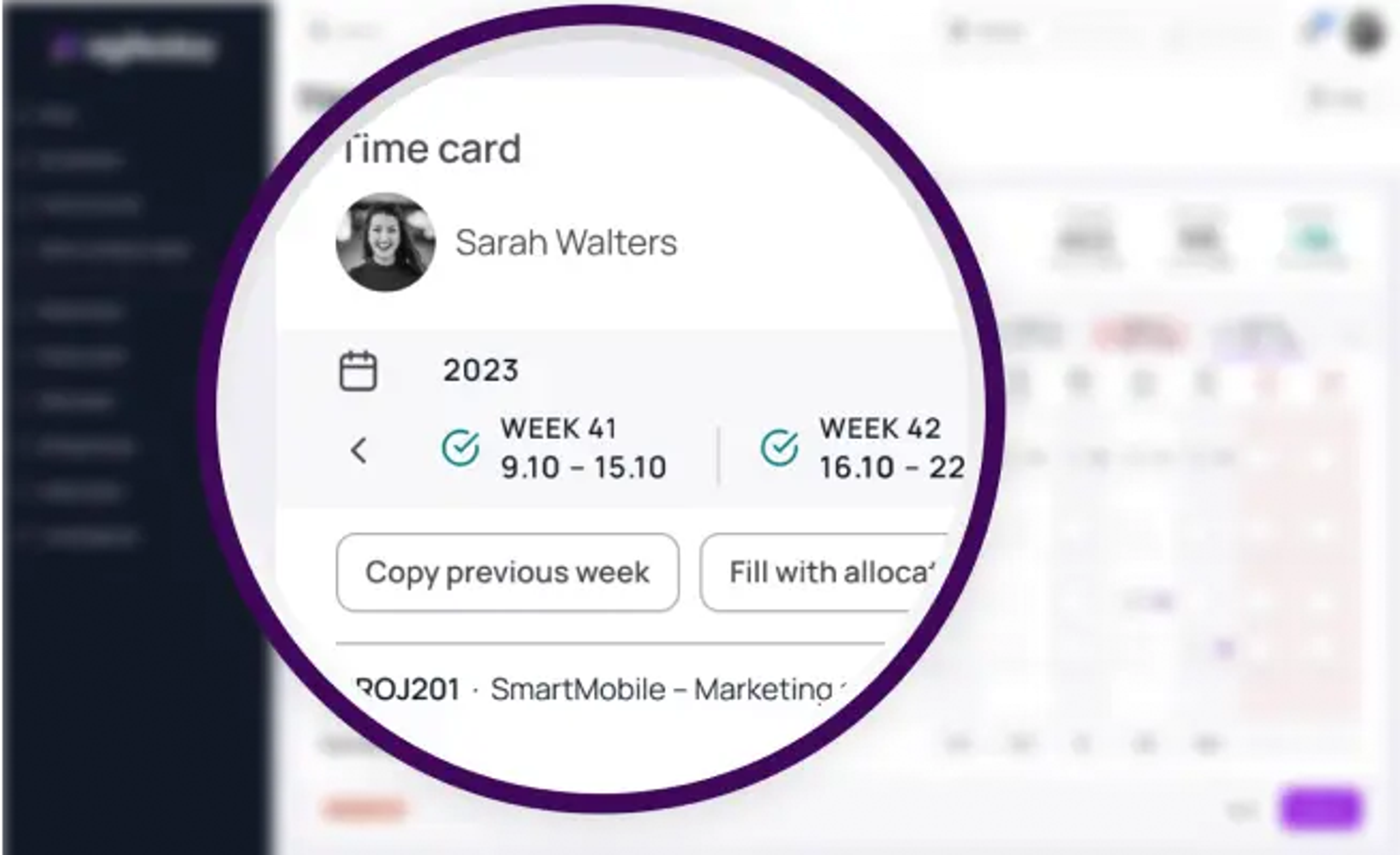 Agileday Time Reporting enables effortless hour tracking with pre-filled data.