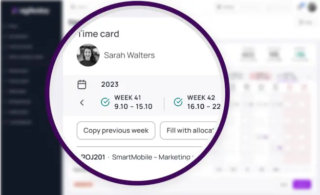 Agileday Time Reporting enables effortless hour tracking with pre-filled data.