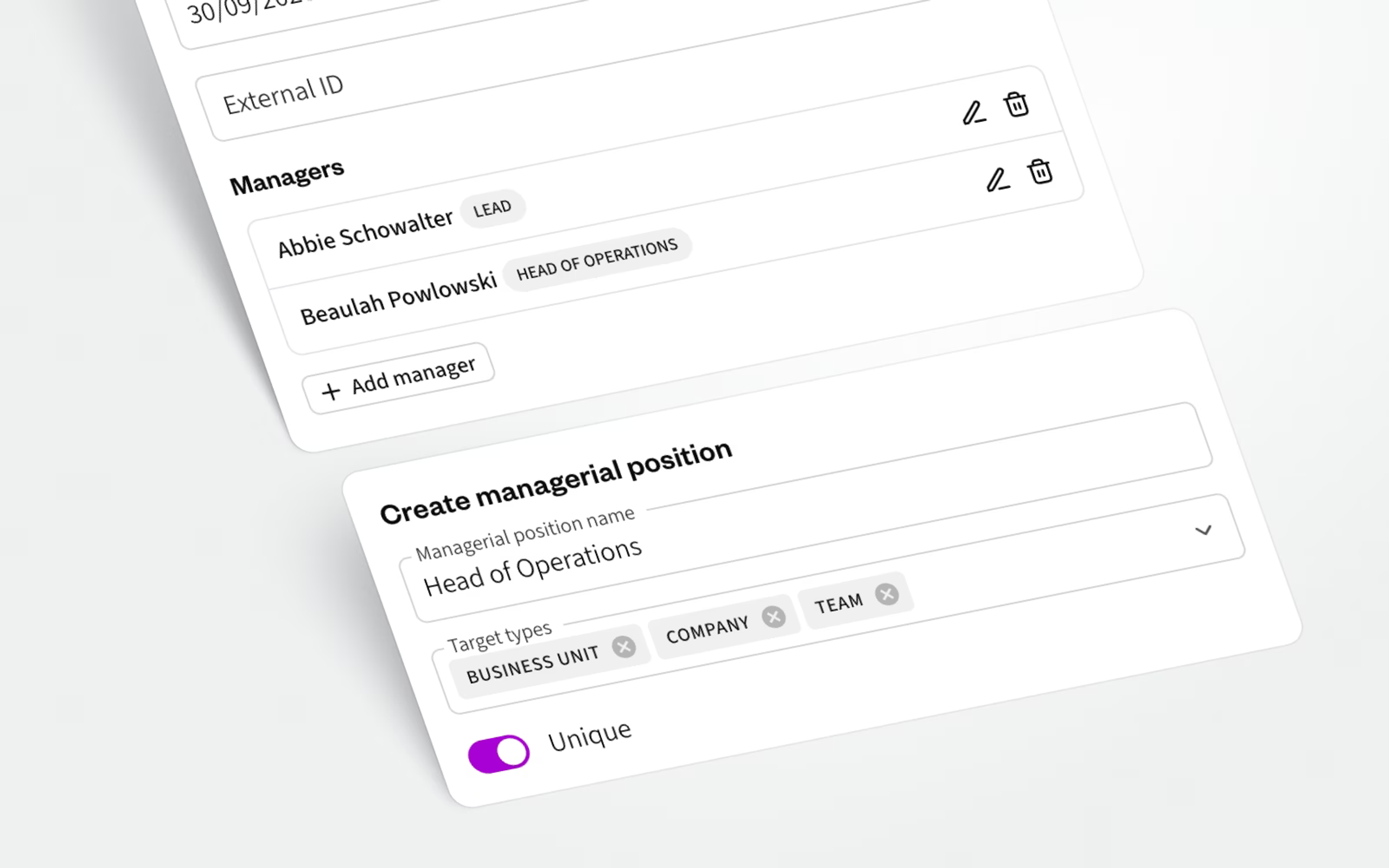Add and manage custom managerial roles