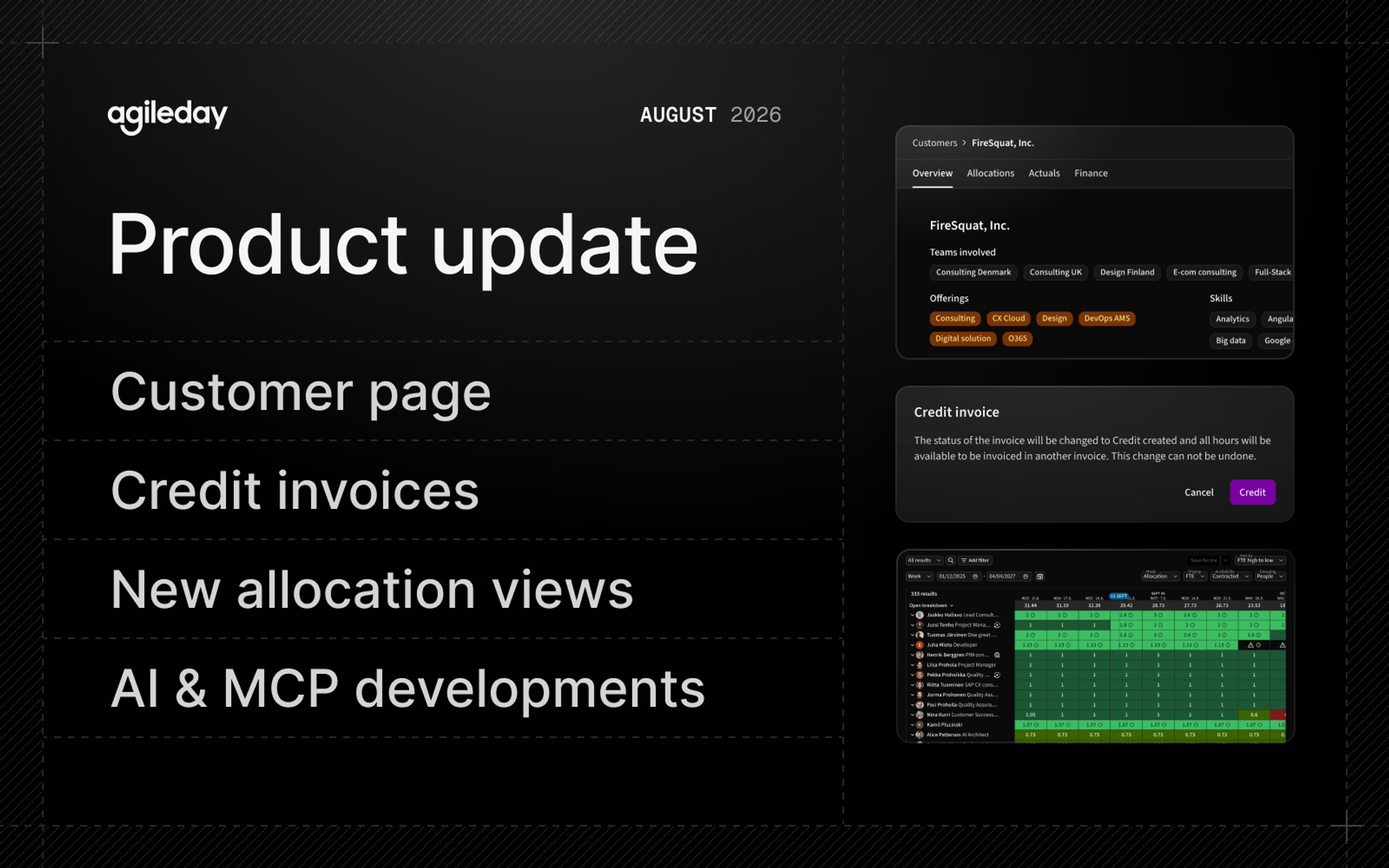 Product update: August 2026
