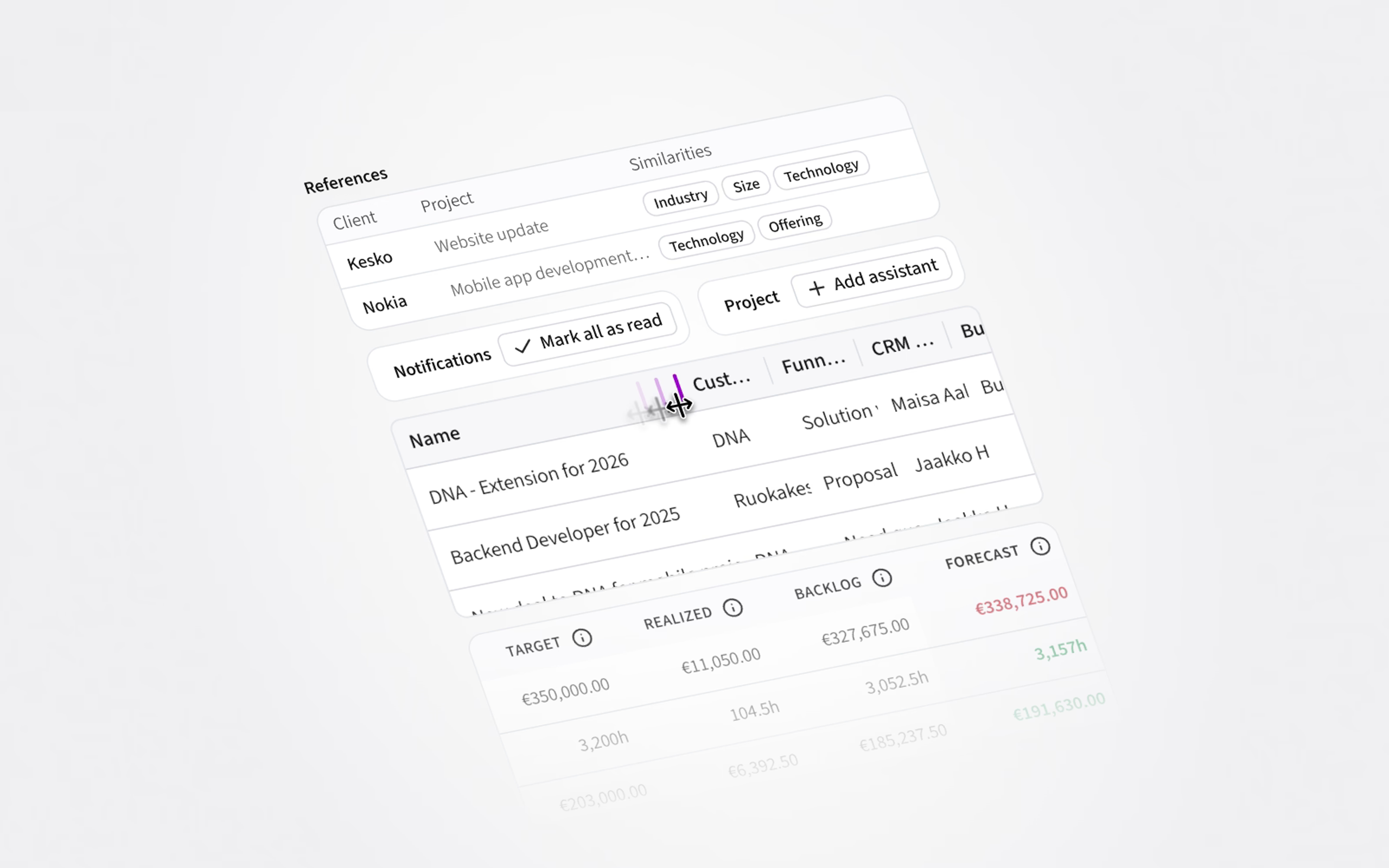 View reference recommendations, mark all notifications as read, add project assistants, and much more.