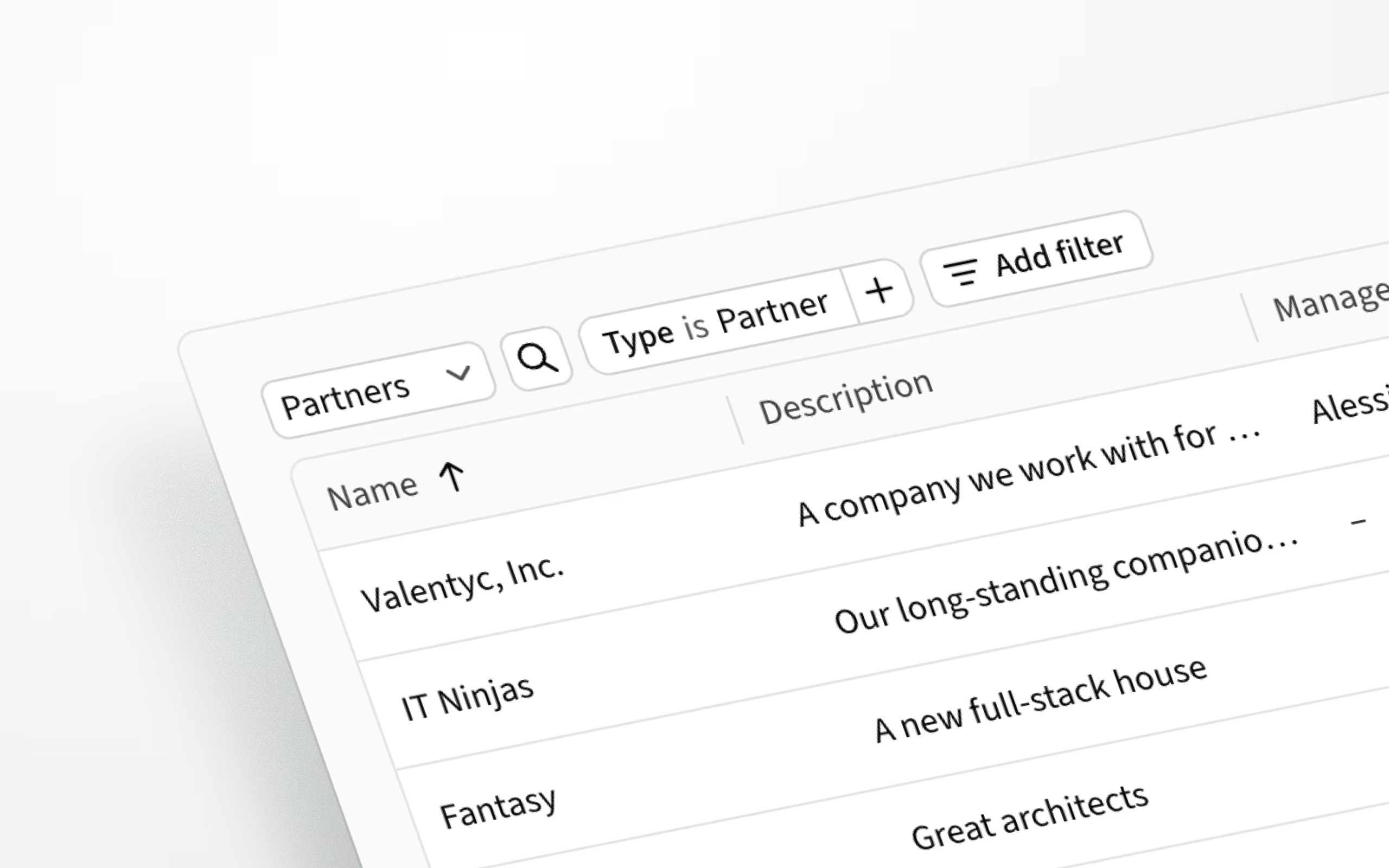 View and filter partner companies in the new partner portal