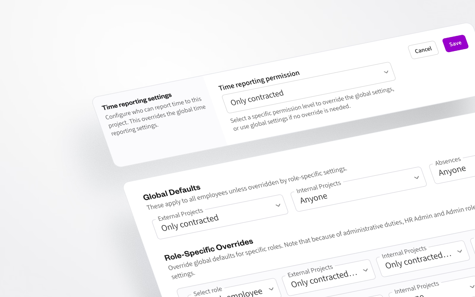 New “Limited employee” role and ability to control who can report hours to which projects.